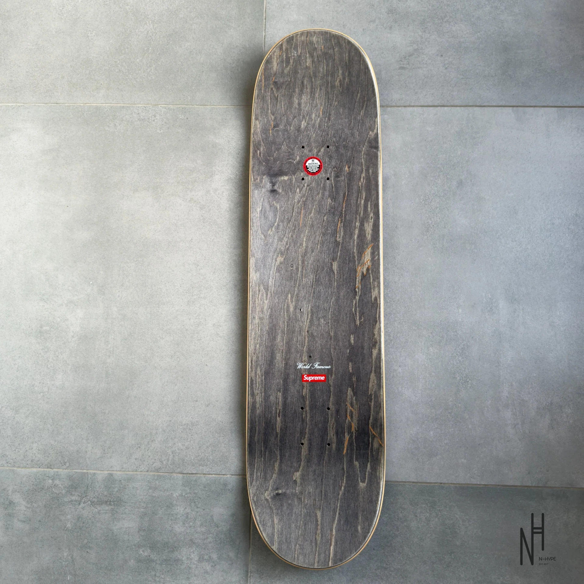 Supreme KAWS Chalk Logo Skateboard Deck Black - Image 3