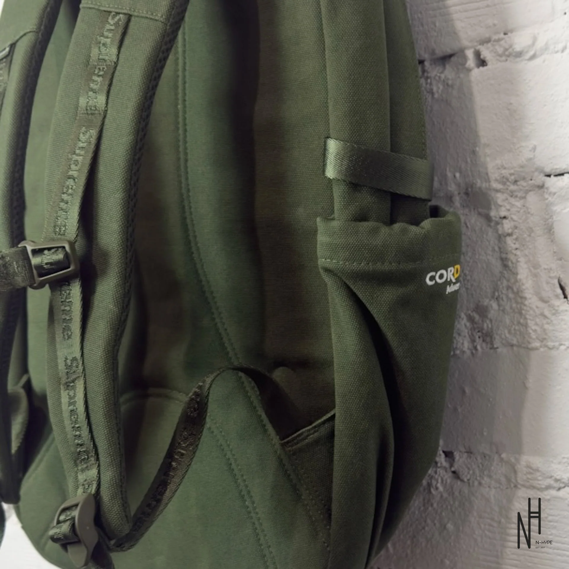 Supreme Logo Backpack (SS25) Olive - Image 5