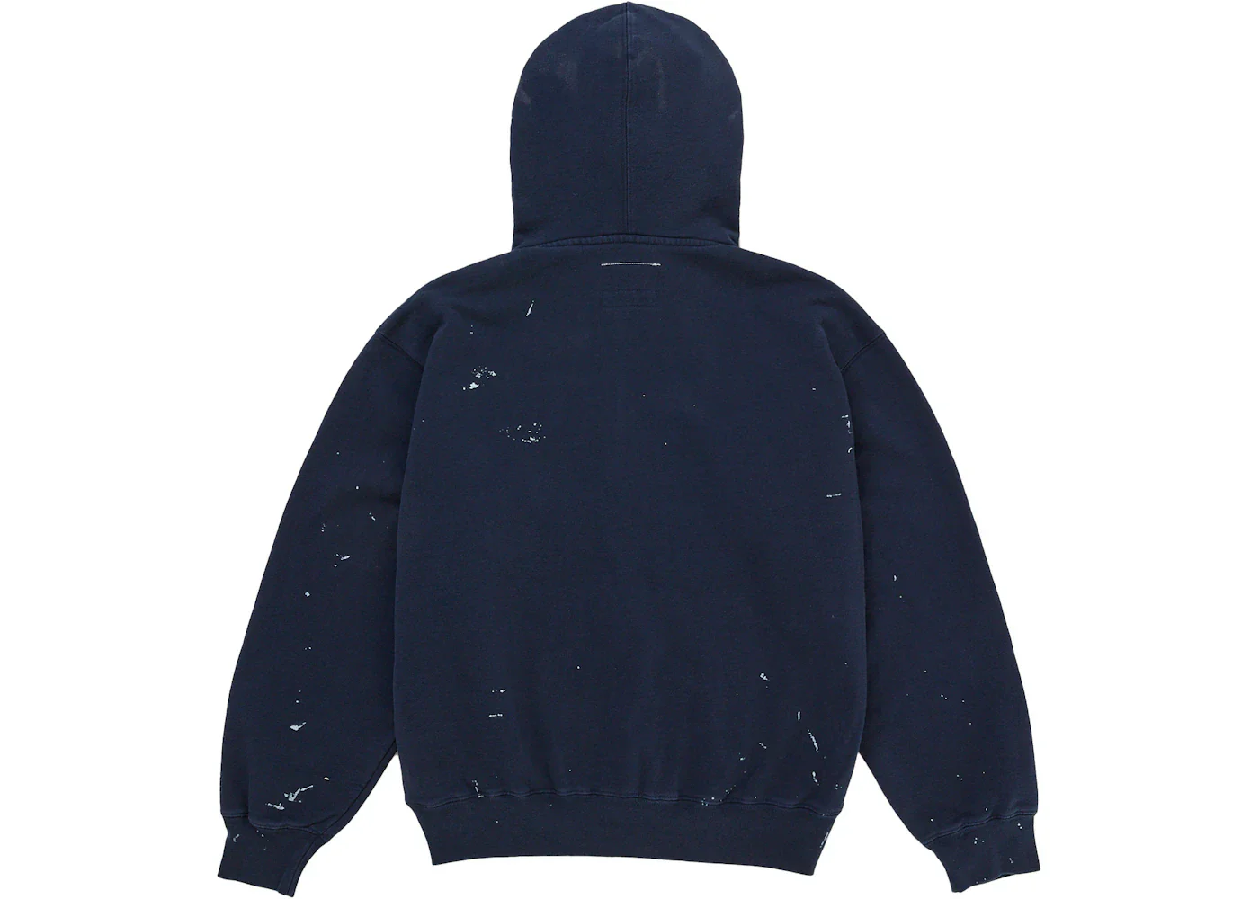 Supreme MM6 Maison Margiela Box Logo Zip Up Hooded Sweatshirt Navy - Image 3