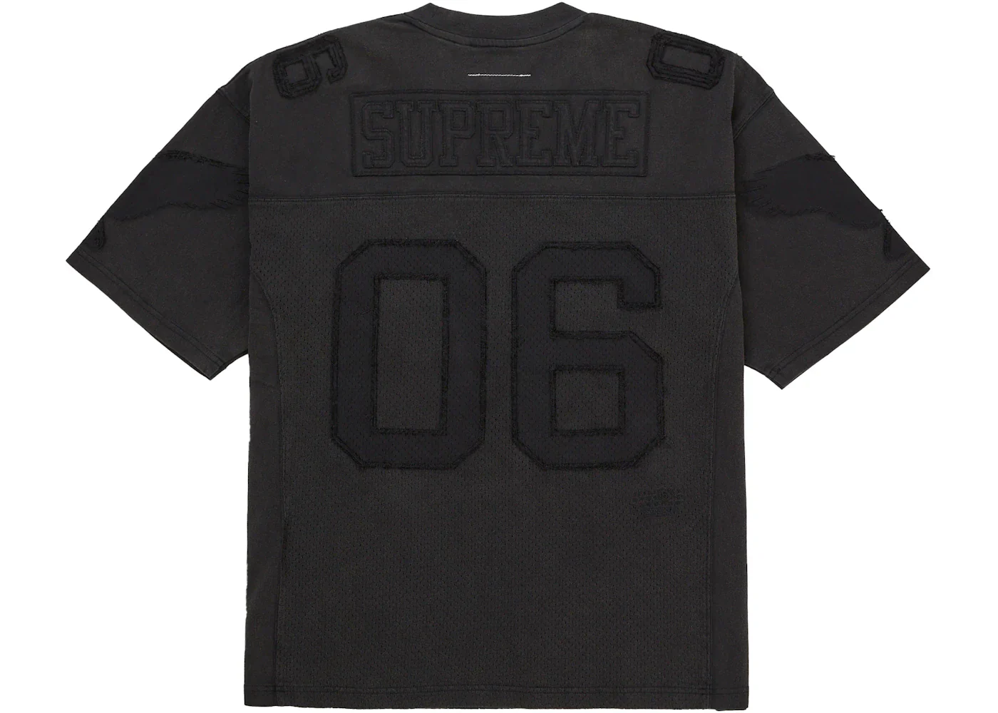 Supreme MM6 Maison Margiela Cotton Football Jersey Black - Image 2