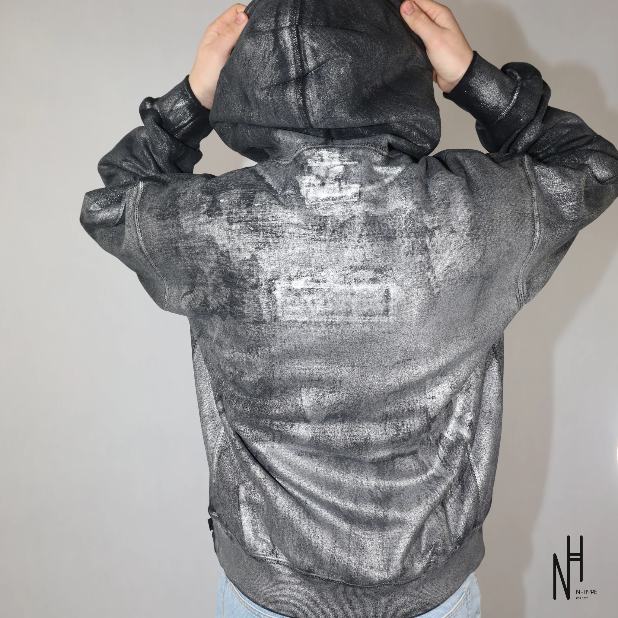 Supreme MM6 Maison Margiela Foil Box Logo Hooded Sweatshirt Black - Image 5