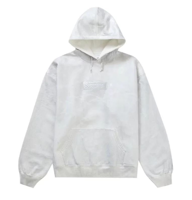 Supreme MM6 Maison Margiela Foil Box Logo Hooded Sweatshirt White