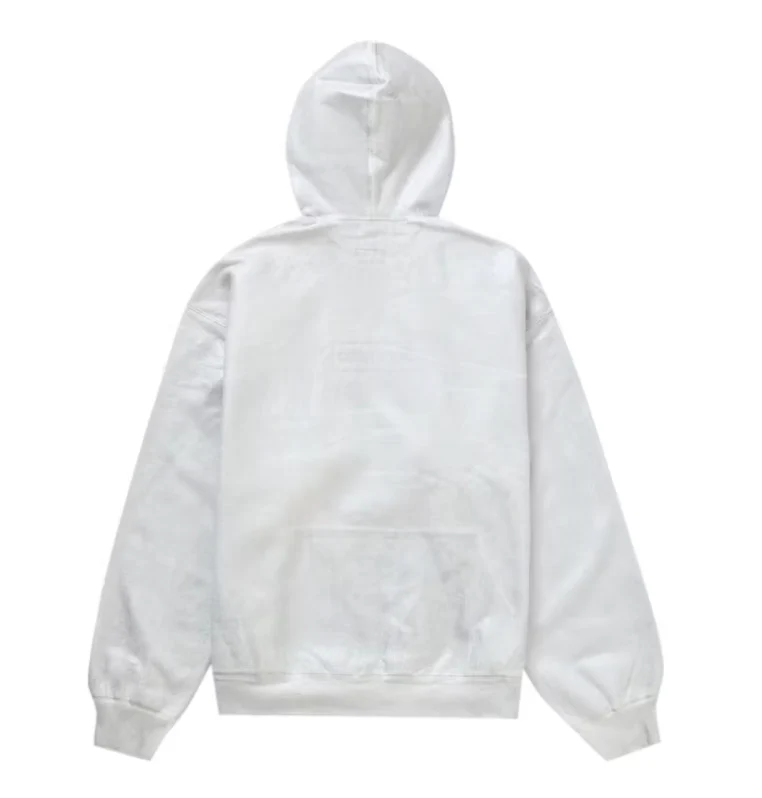 Supreme MM6 Maison Margiela Foil Box Logo Hooded Sweatshirt White - Image 2