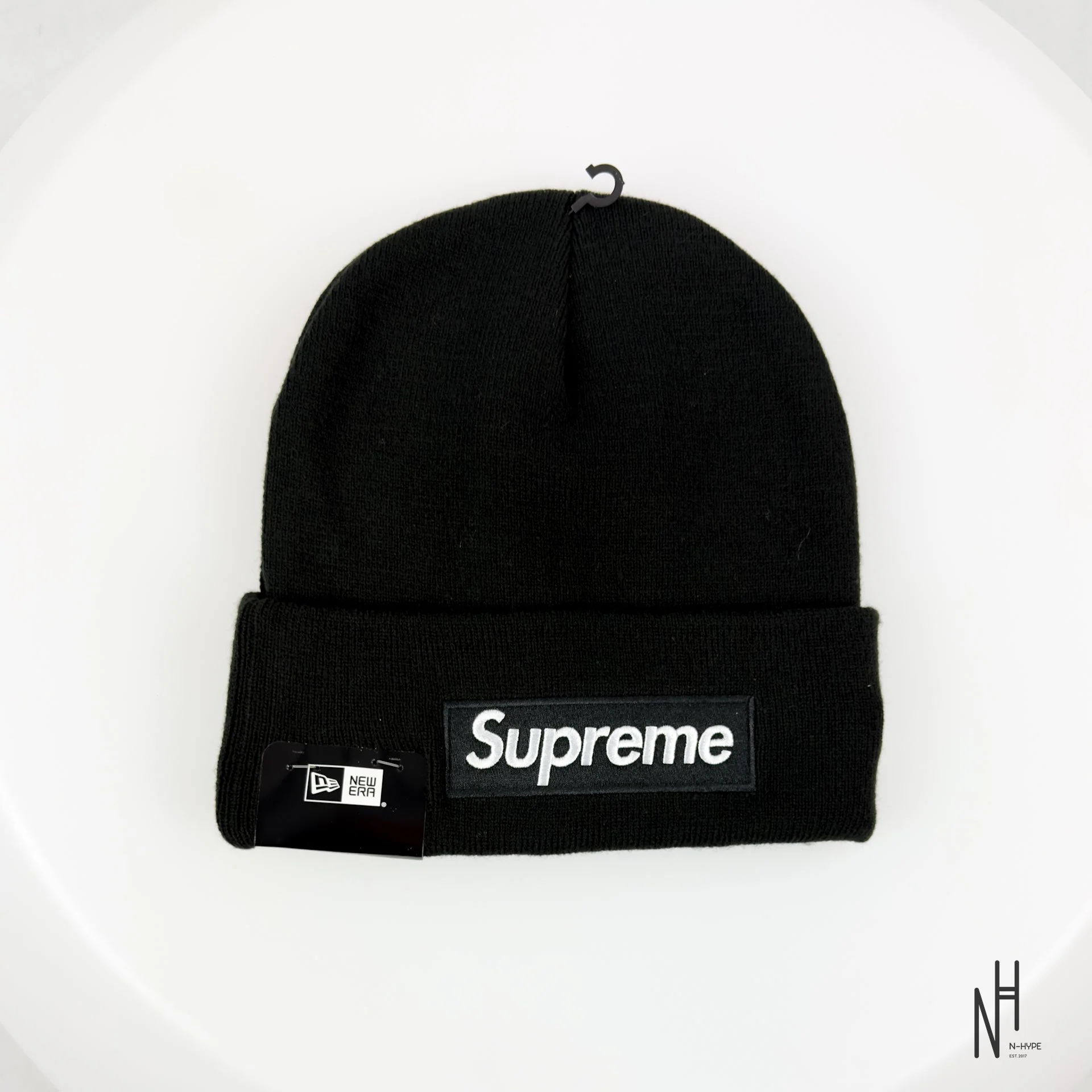 Supreme New Era Box Logo Beanie (FW25) Black - Image 2