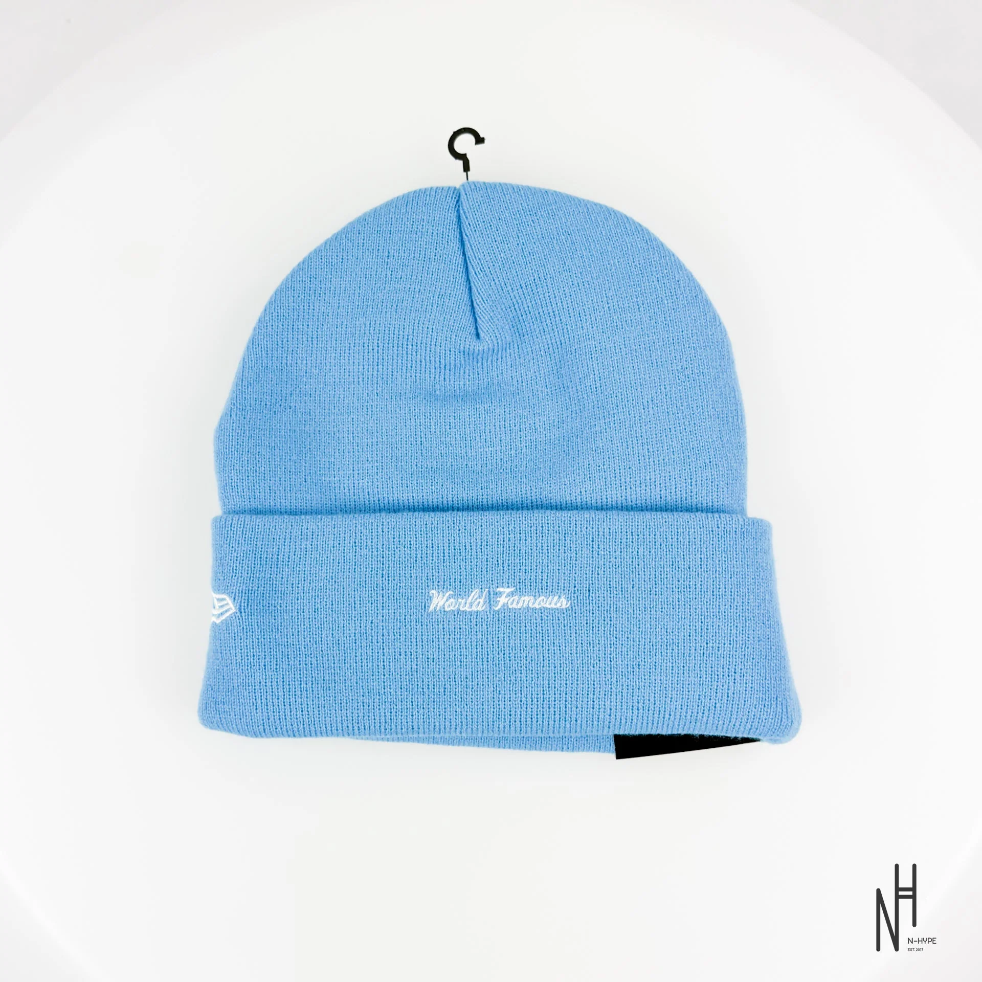 Supreme New Era Box Logo Beanie (FW25) Cyan - Image 4