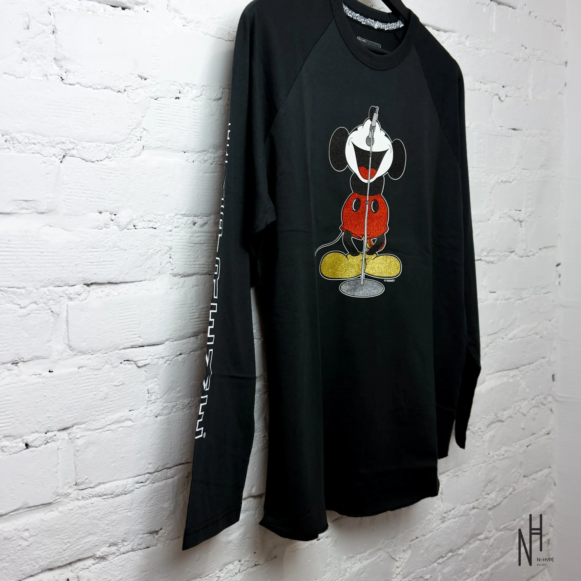 Supreme Number (N)ine Mickey Raglan L/S Top Black - Image 4