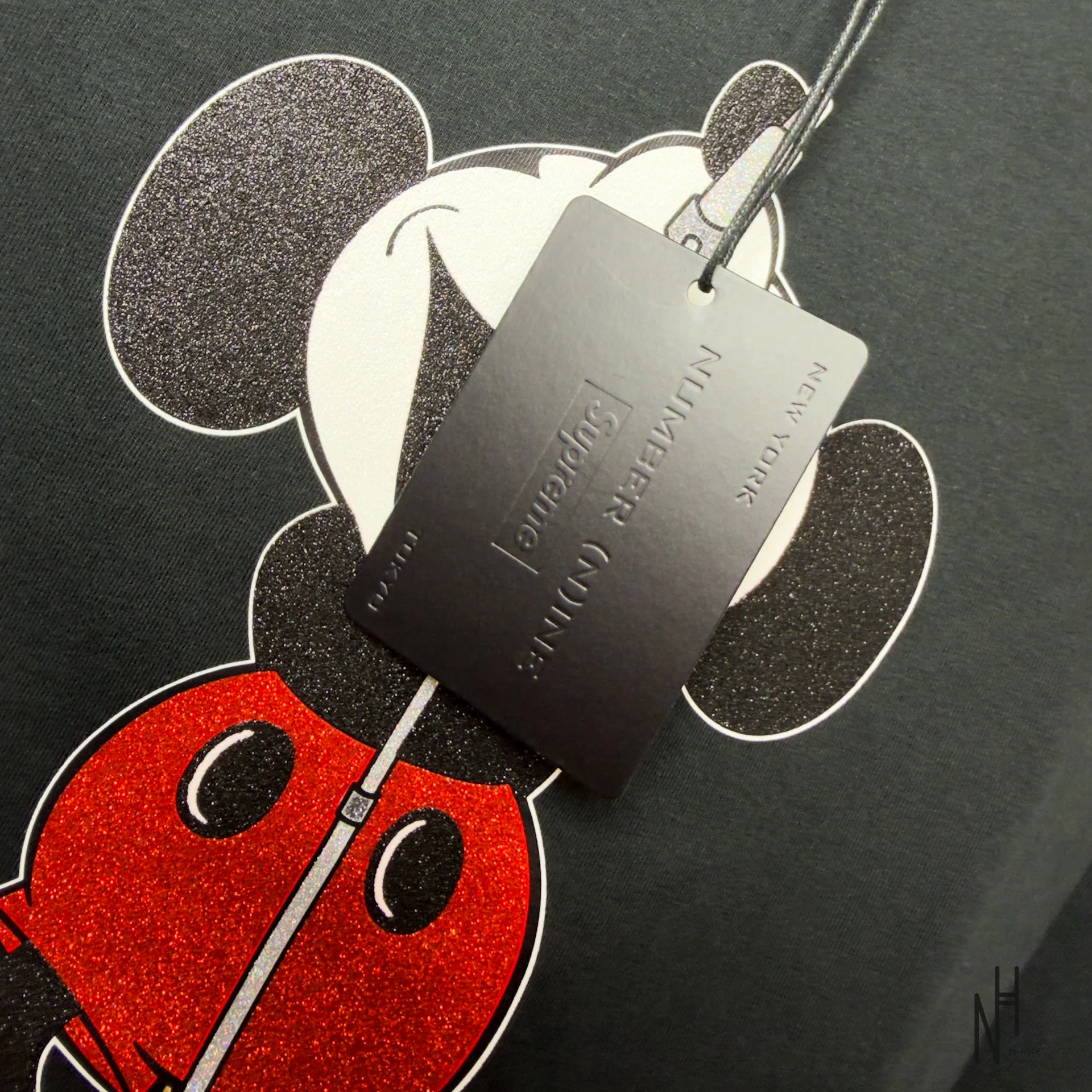 Supreme Number (N)ine Mickey Raglan L/S Top Black - Image 5
