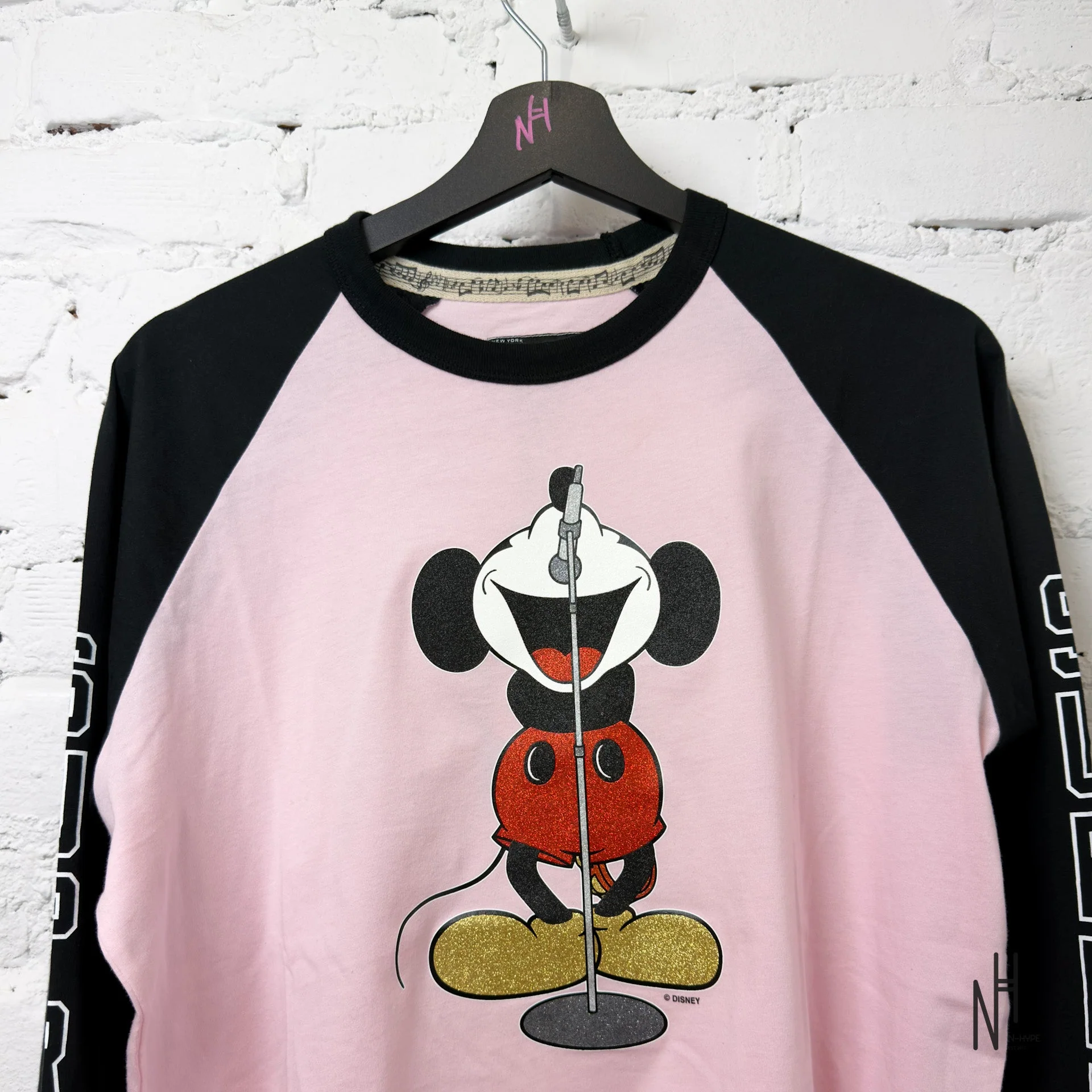 Supreme Number (N)ine Mickey Raglan L/S Top Pink - Image 2
