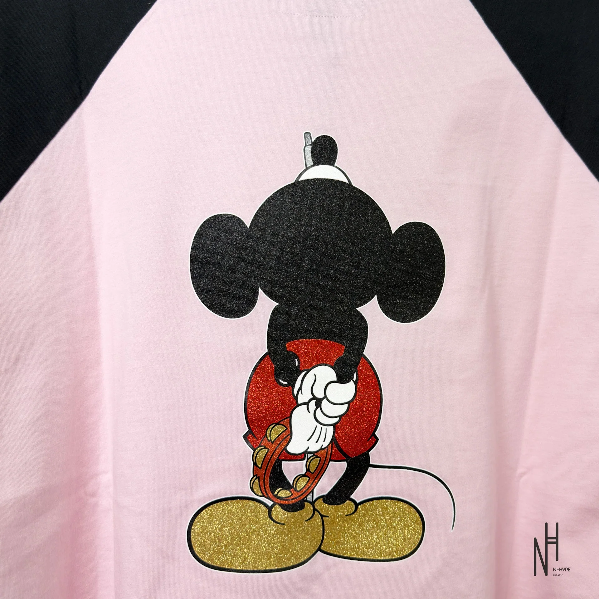 Supreme Number (N)ine Mickey Raglan L/S Top Pink - Image 5