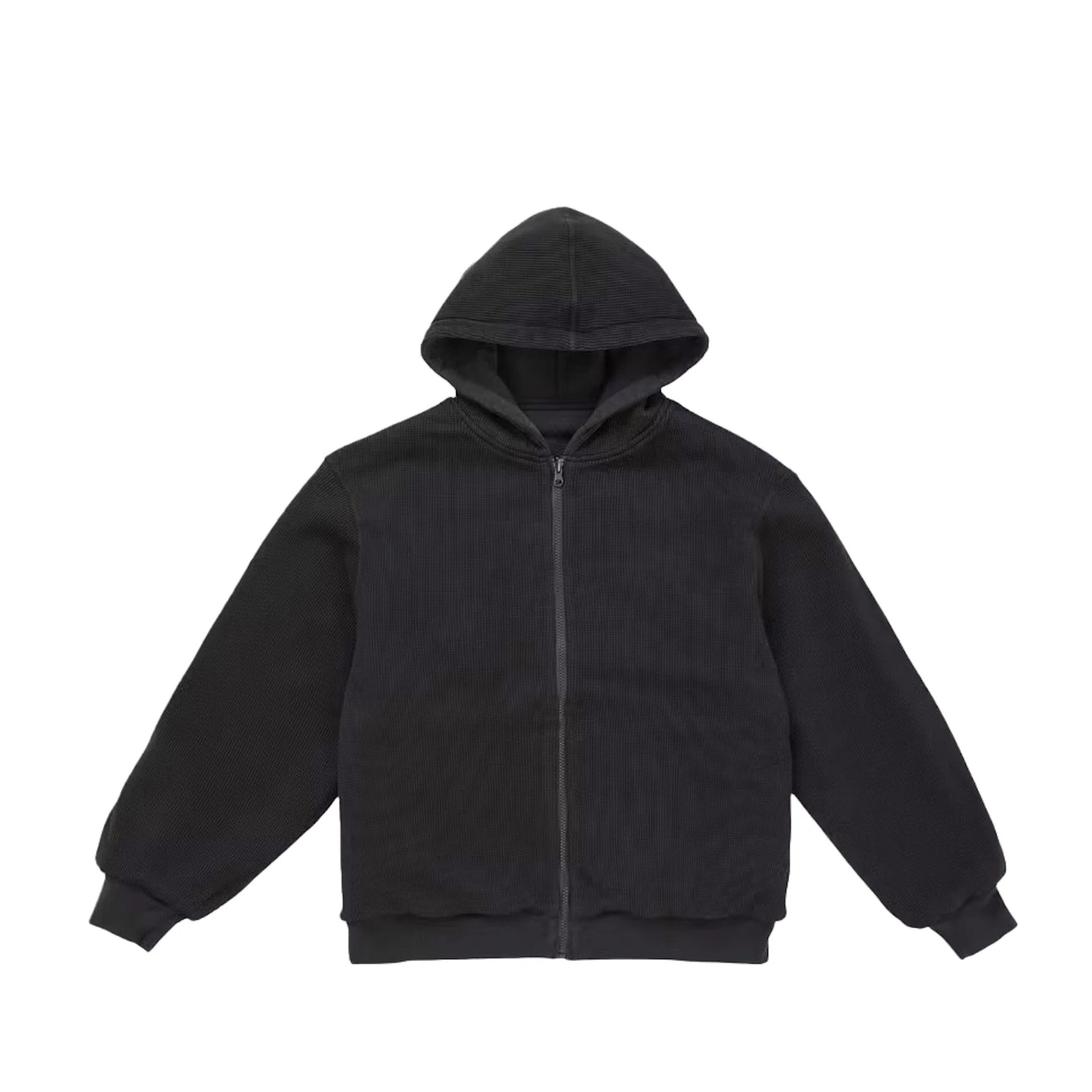Supreme Reversible Work Zip Up Hooded Sweatshirt Black - Image 2