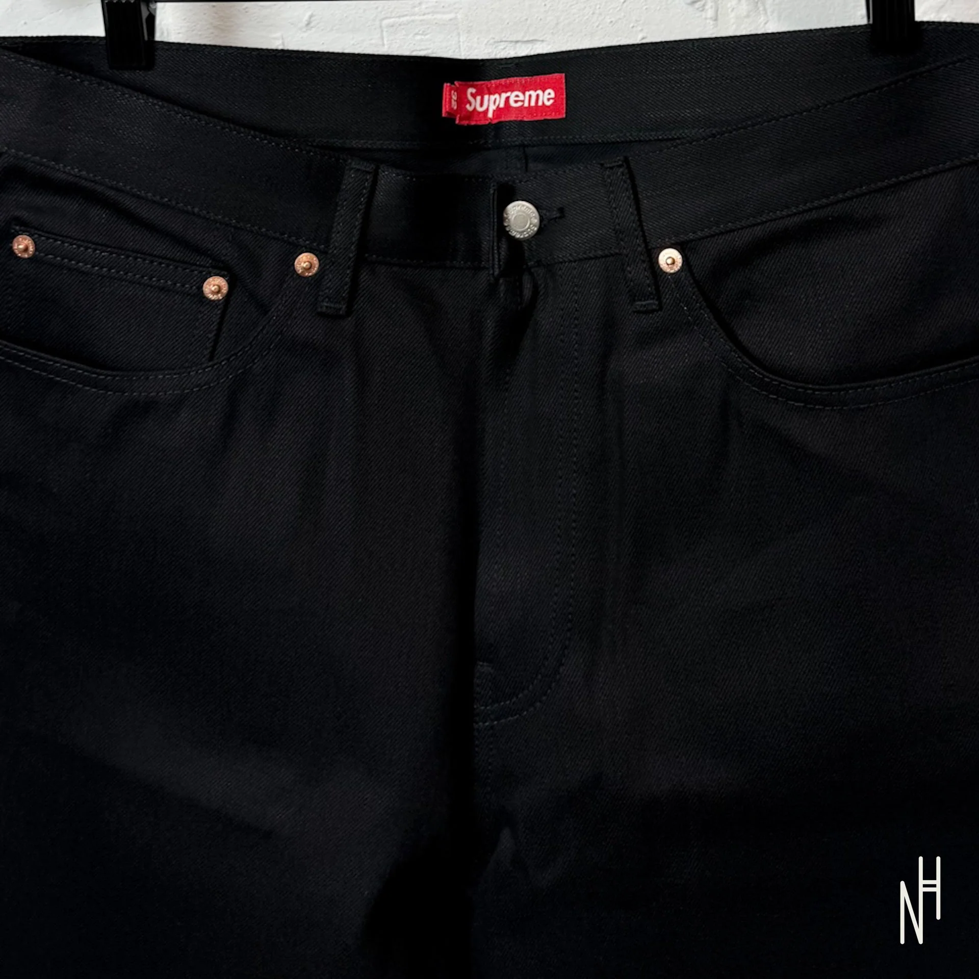 Supreme Rigid Baggy Selvedge Jean (SS25) Rigid Black - Image 4