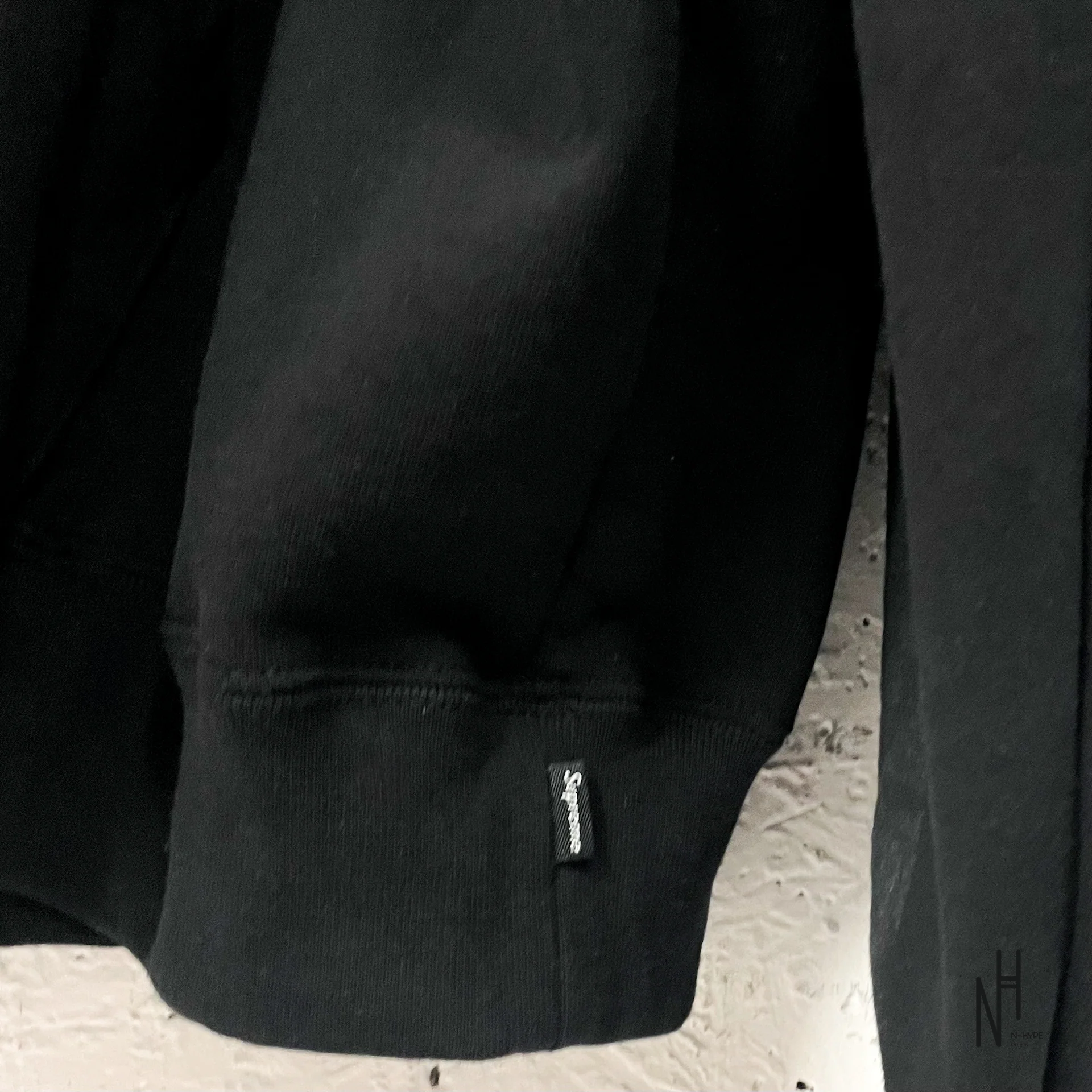 Supreme Satin Applique Hooded Sweatshirt Black - Image 3