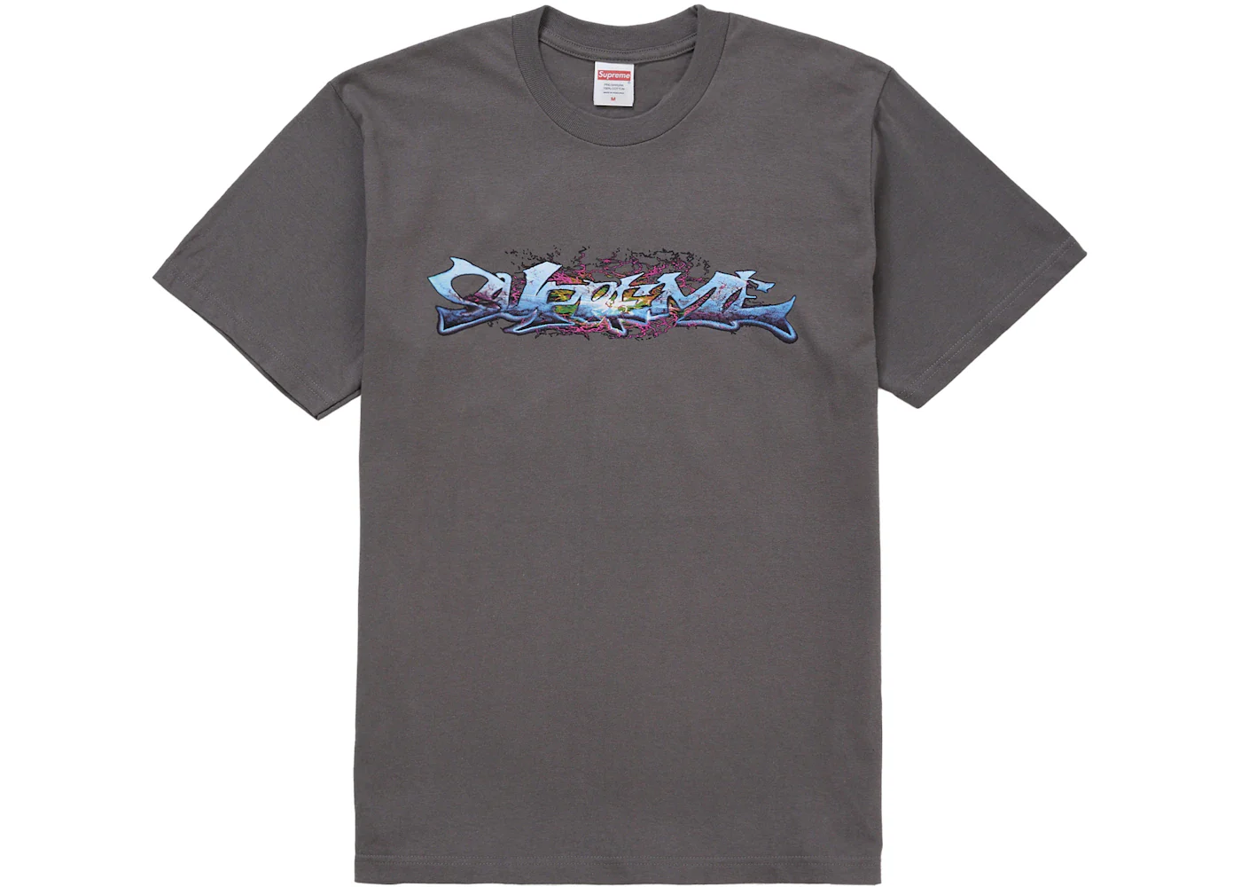 Supreme Tag Tee Charcoal - Image 2