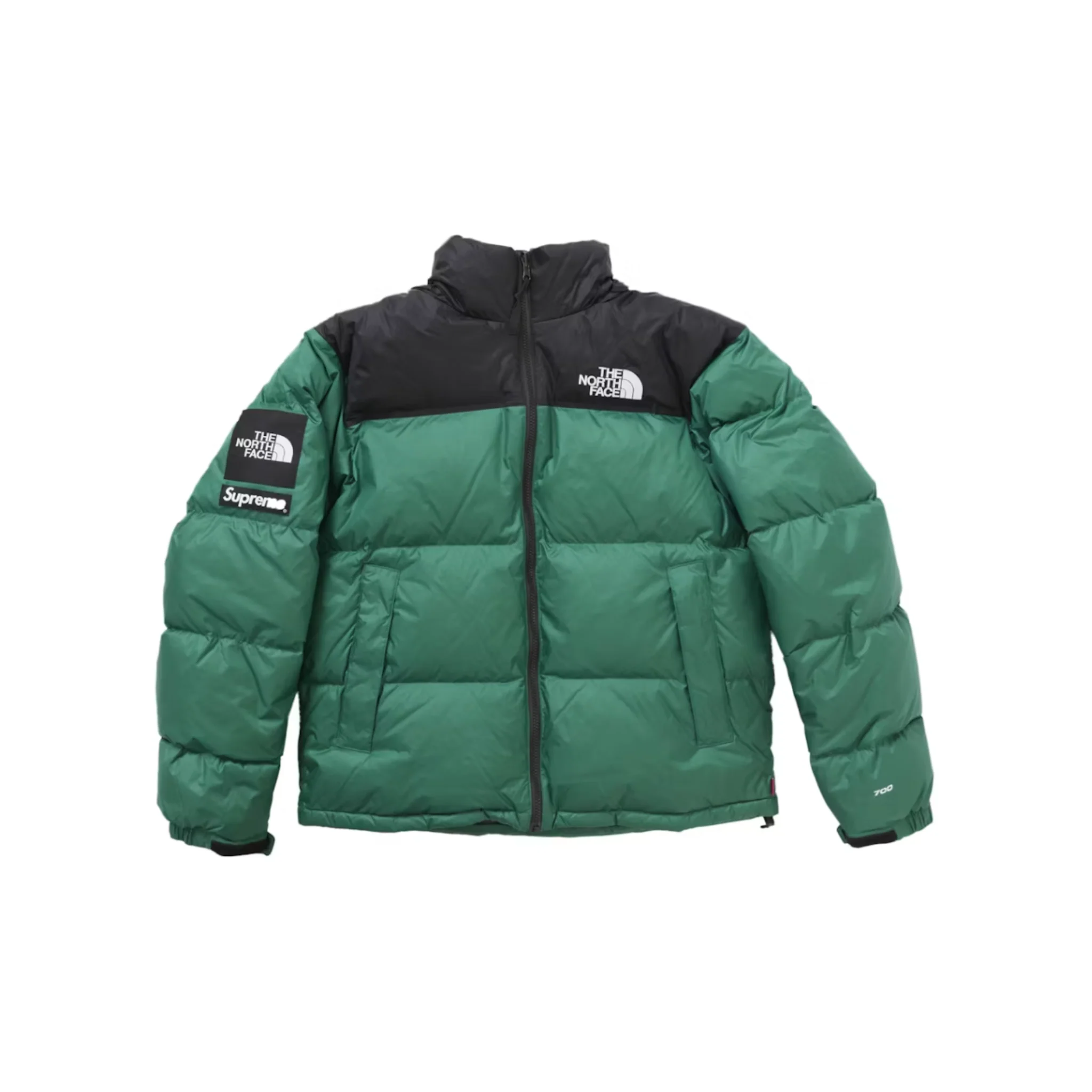 Supreme The North Face Nuptse Jacket Green - Image 2