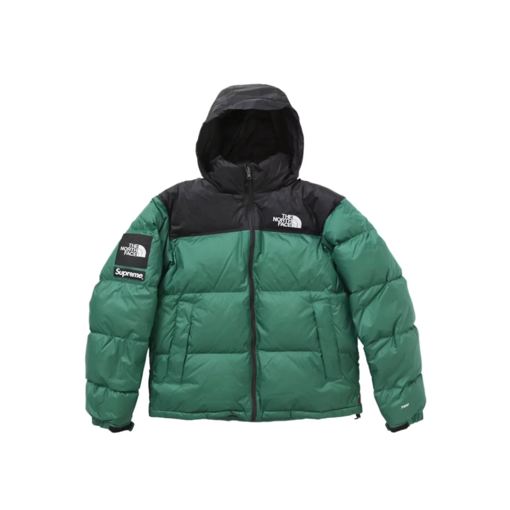 Supreme The North Face Nuptse Jacket Green - Image 3