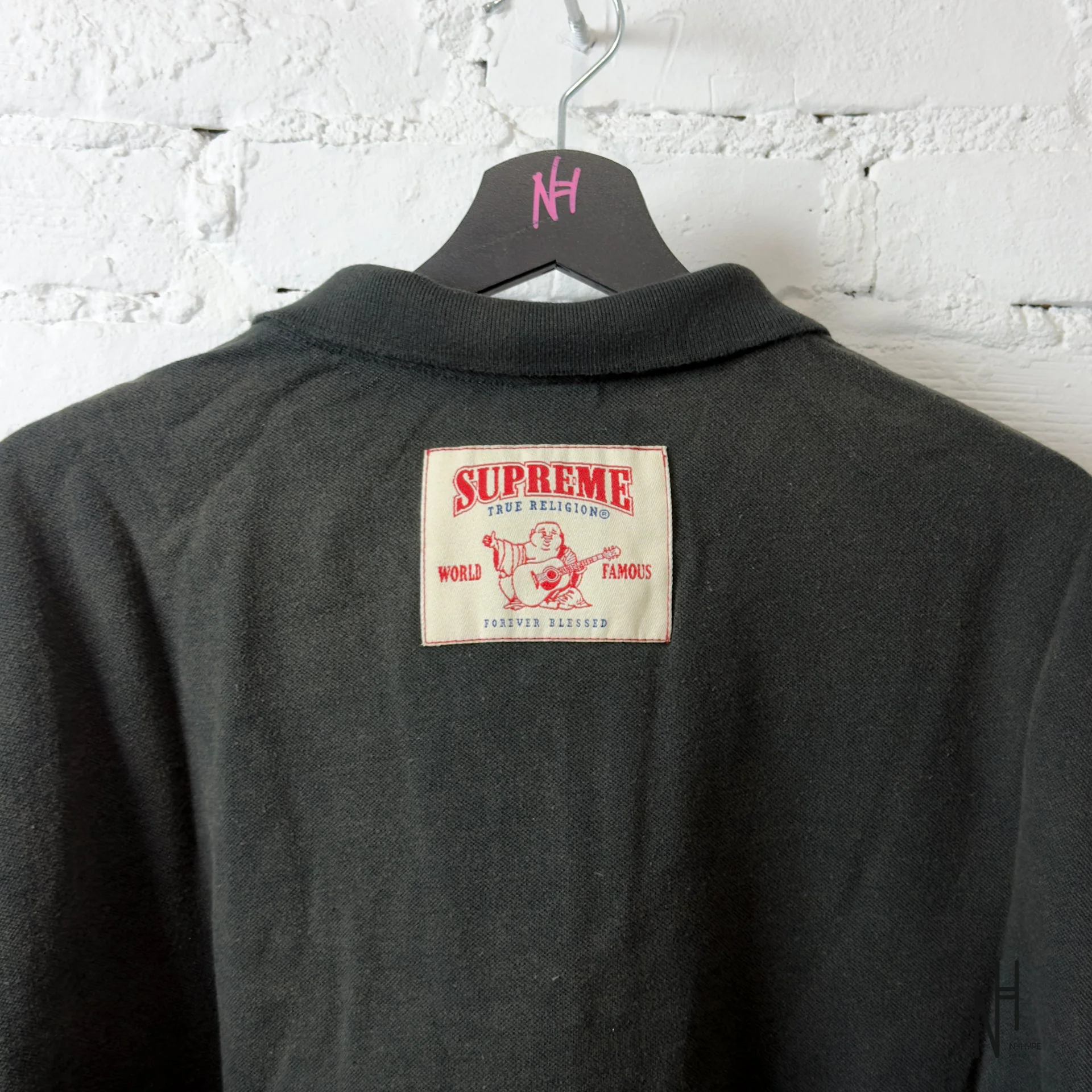 Supreme True Religion Applique Polo / Black - Image 4