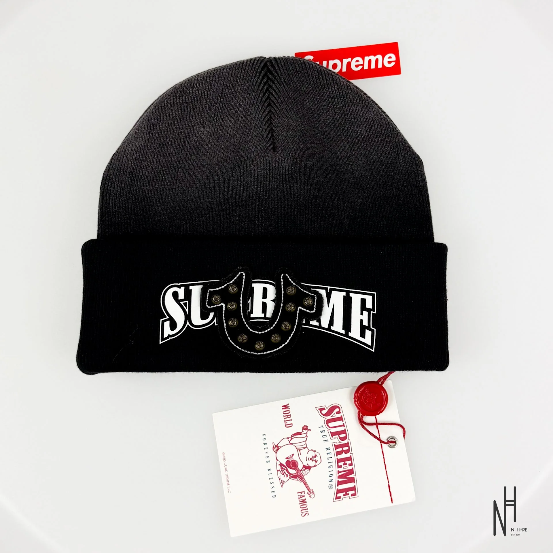 Supreme True Religion Beanie (FW25) Black - Image 4