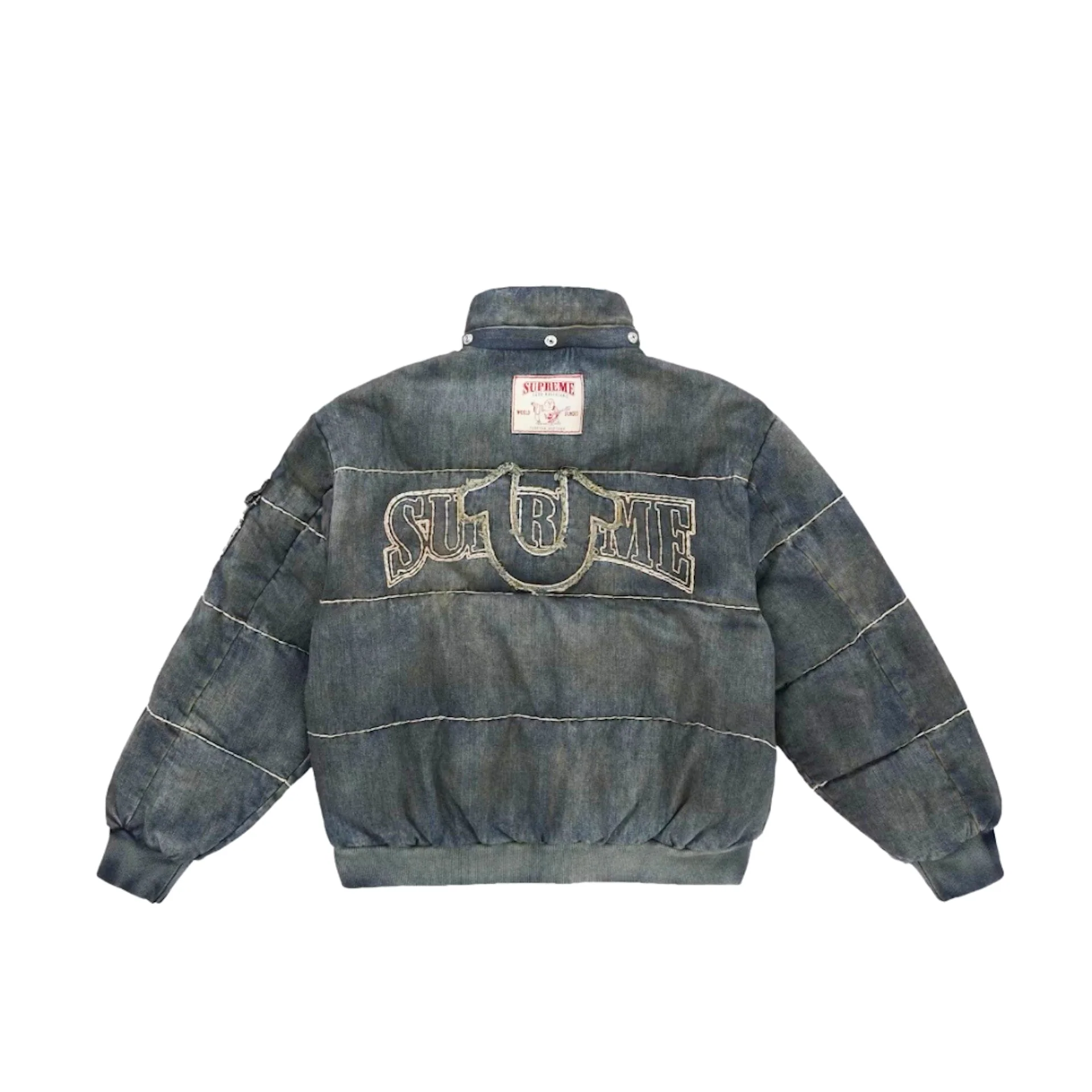 Supreme True Religion Puffer Jacket / Dirty Indigo - Image 5
