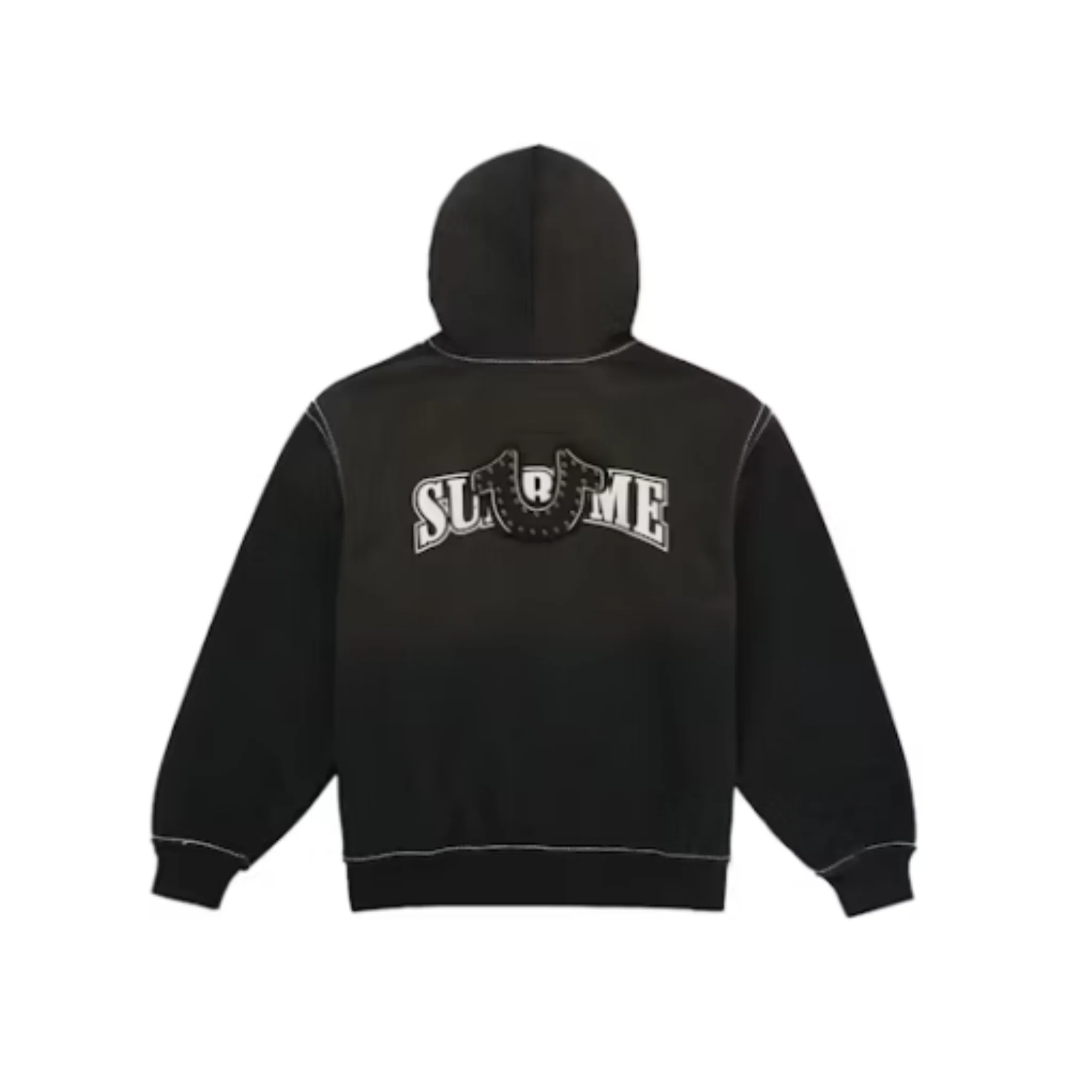 Supreme True Religion Zip Up Hooded Sweatshirt (FW25) Black - Image 2
