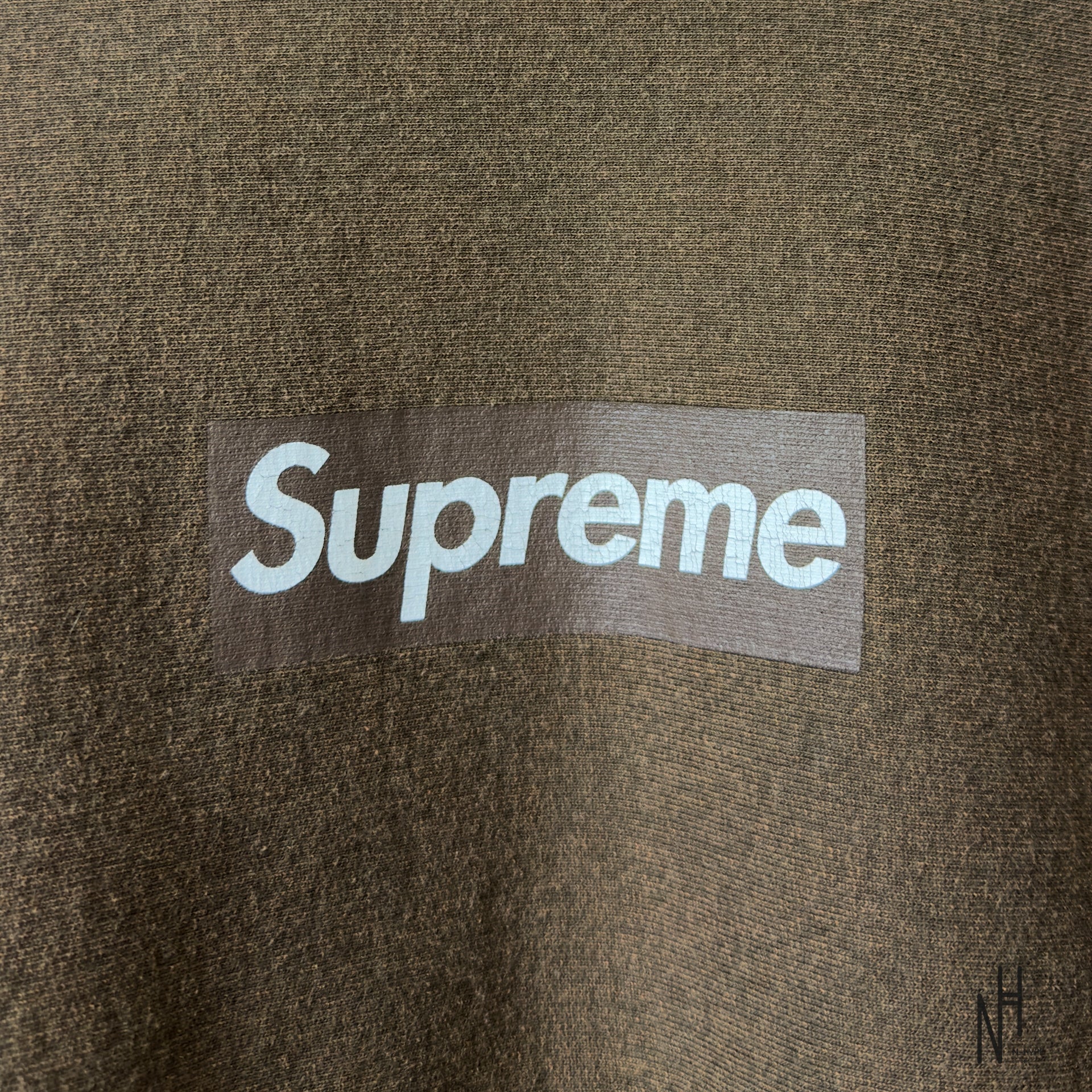 Supreme Washed Box Logo Crewneck Brown - Image 2
