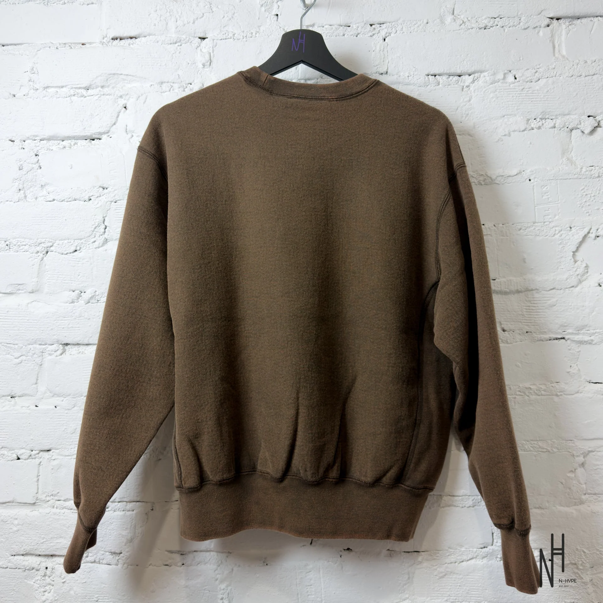 Supreme Washed Box Logo Crewneck Brown - Image 3