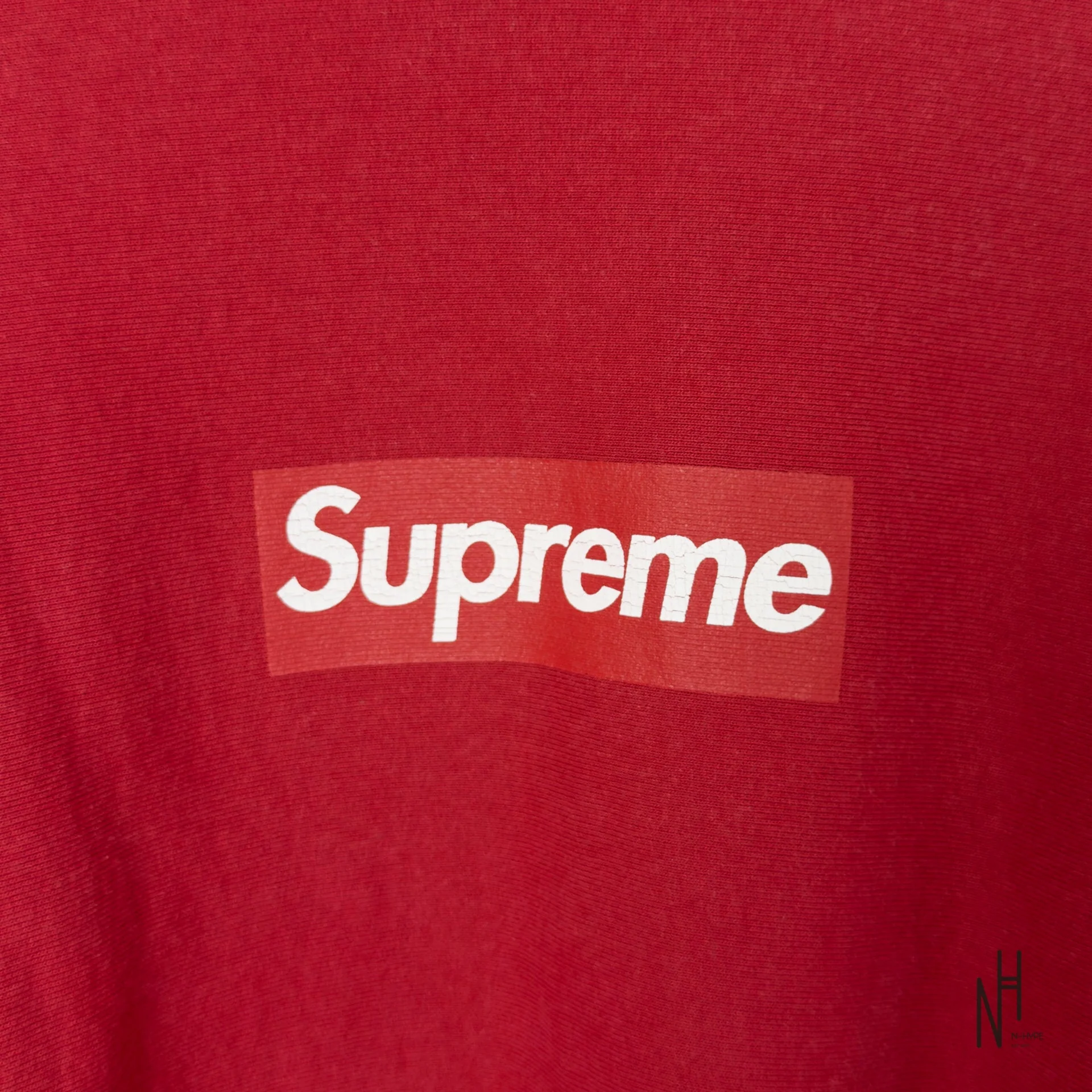 Supreme Washed Box Logo Crewneck Red - Image 3