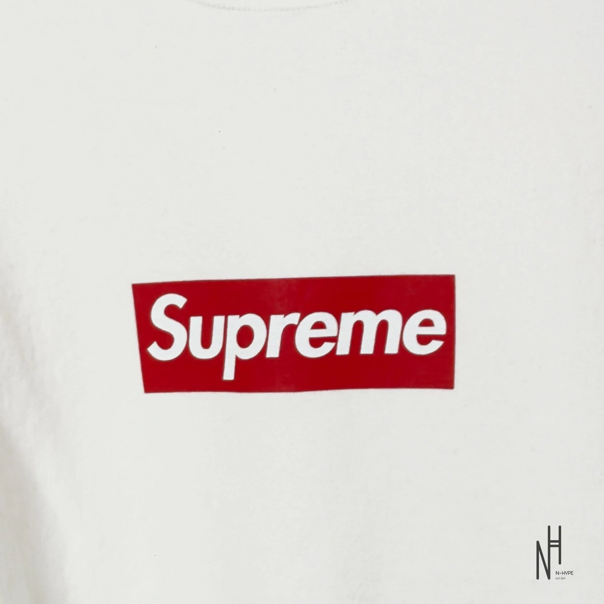 Supreme Washed Box Logo Crewneck White - Image 3