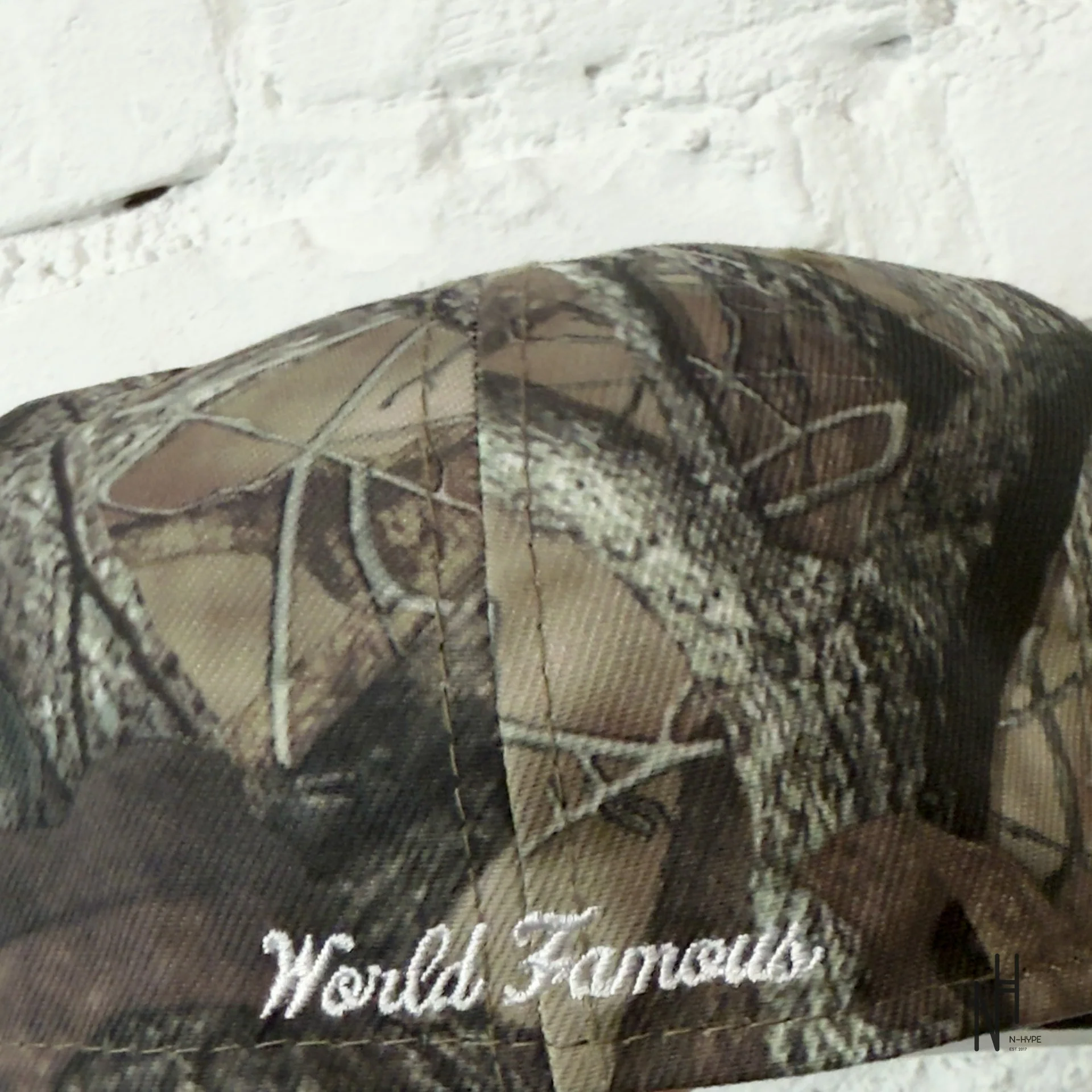 Supreme x New Era Breast Cancer Awareness Box Logo Fitted Hat Woodland Camo - Image 5