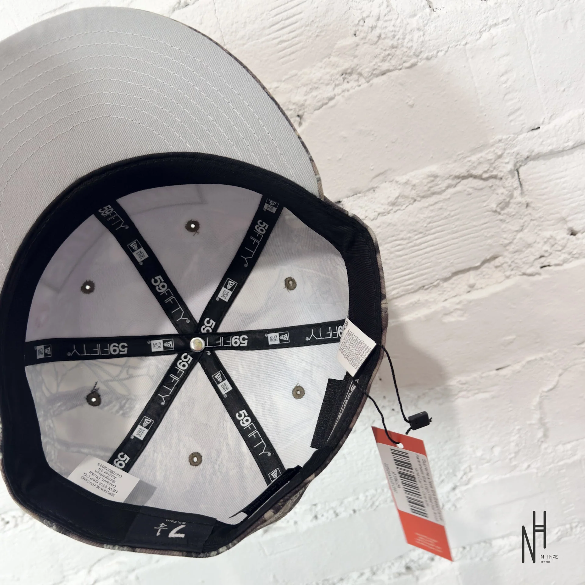 Supreme x New Era Breast Cancer Awareness Box Logo Fitted Hat Woodland Camo - Image 6