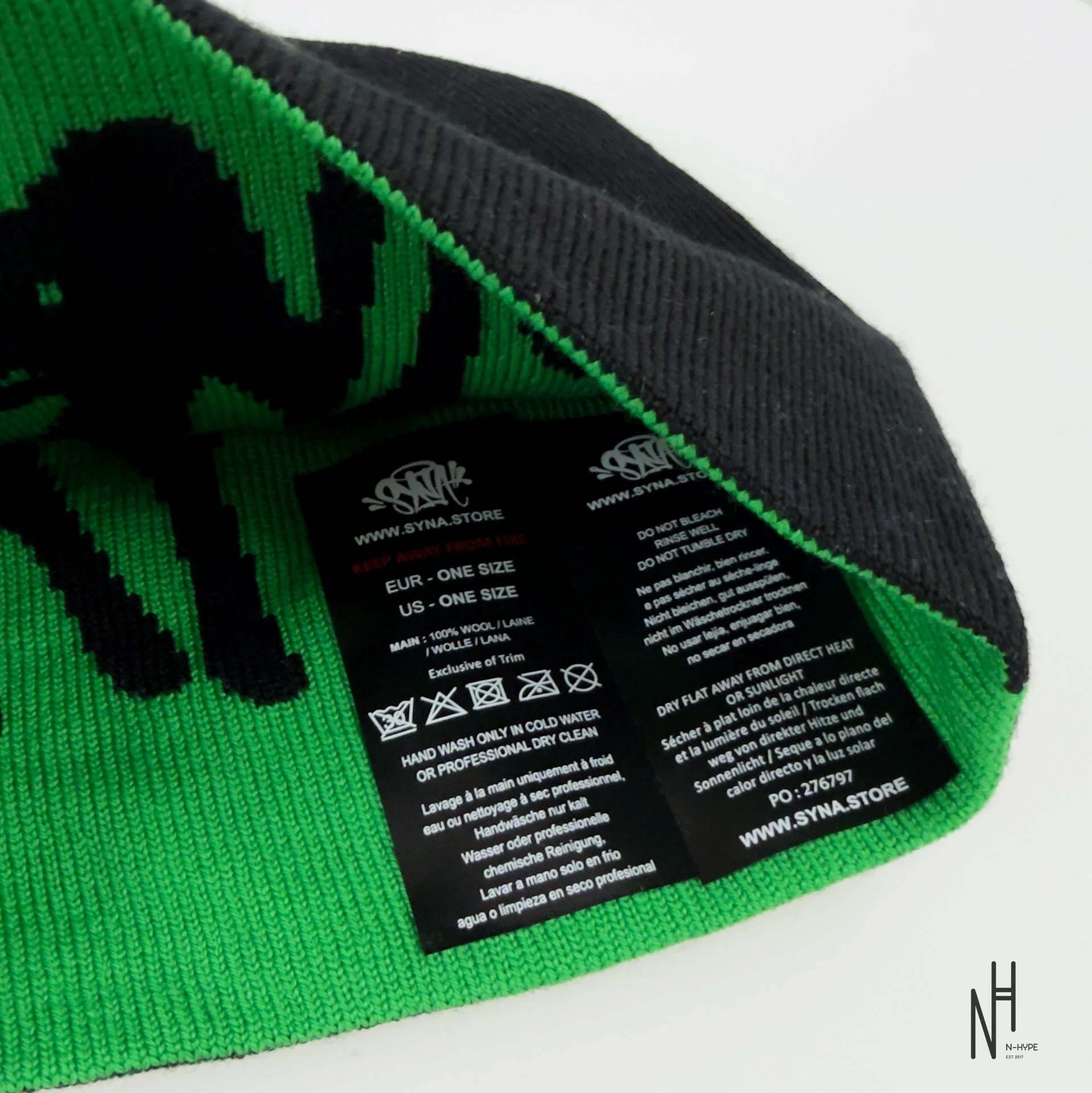 Syna World Reversible Synarchy Beanie Black Green - Image 3