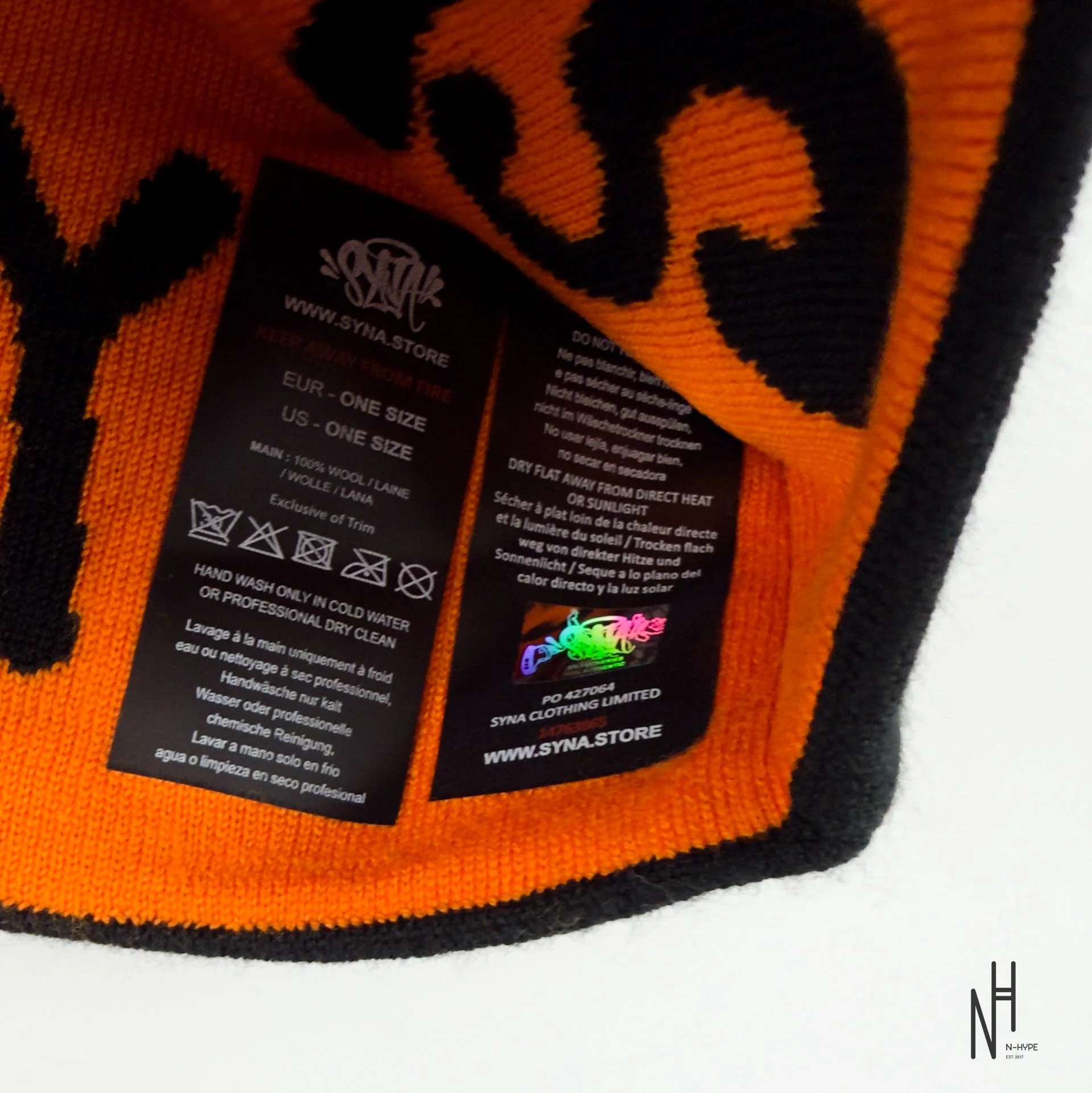 Syna World Reversible Synarchy Beanie Black Orange - Image 3