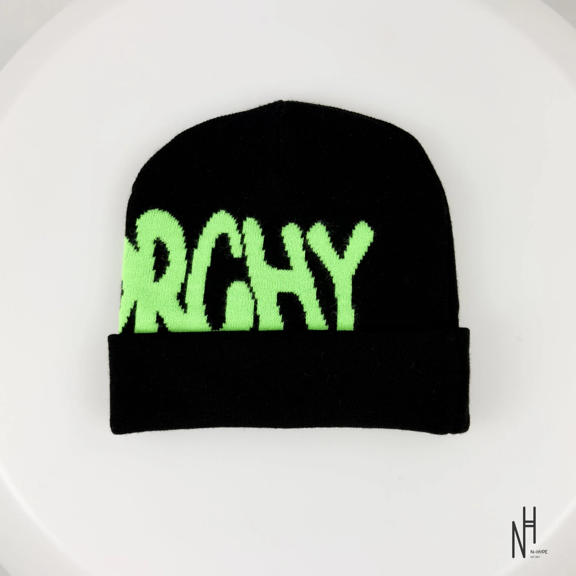Syna World Synarchy Cuffed Beanie Black Green - Image 2