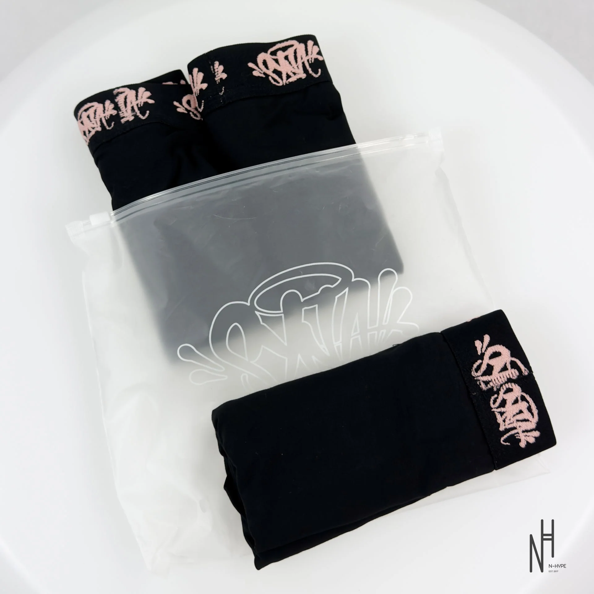 SynaWorld x Central Cee Boxers 3 Pack Black / Golden Rose - Image 5