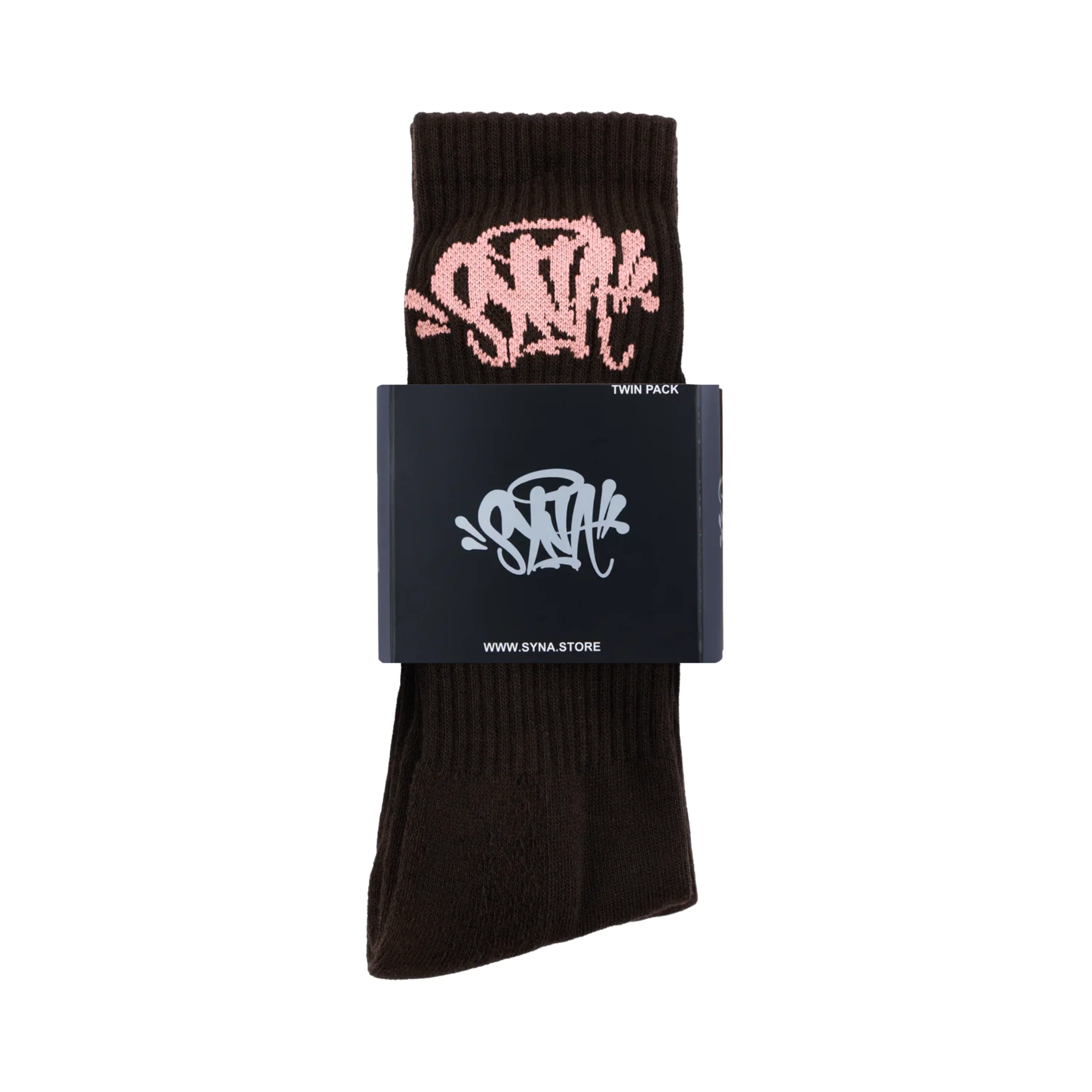 SynaWorld x Central Cee Socks 2 Pack - BLACK/GOLDEN ROSE - Image 2
