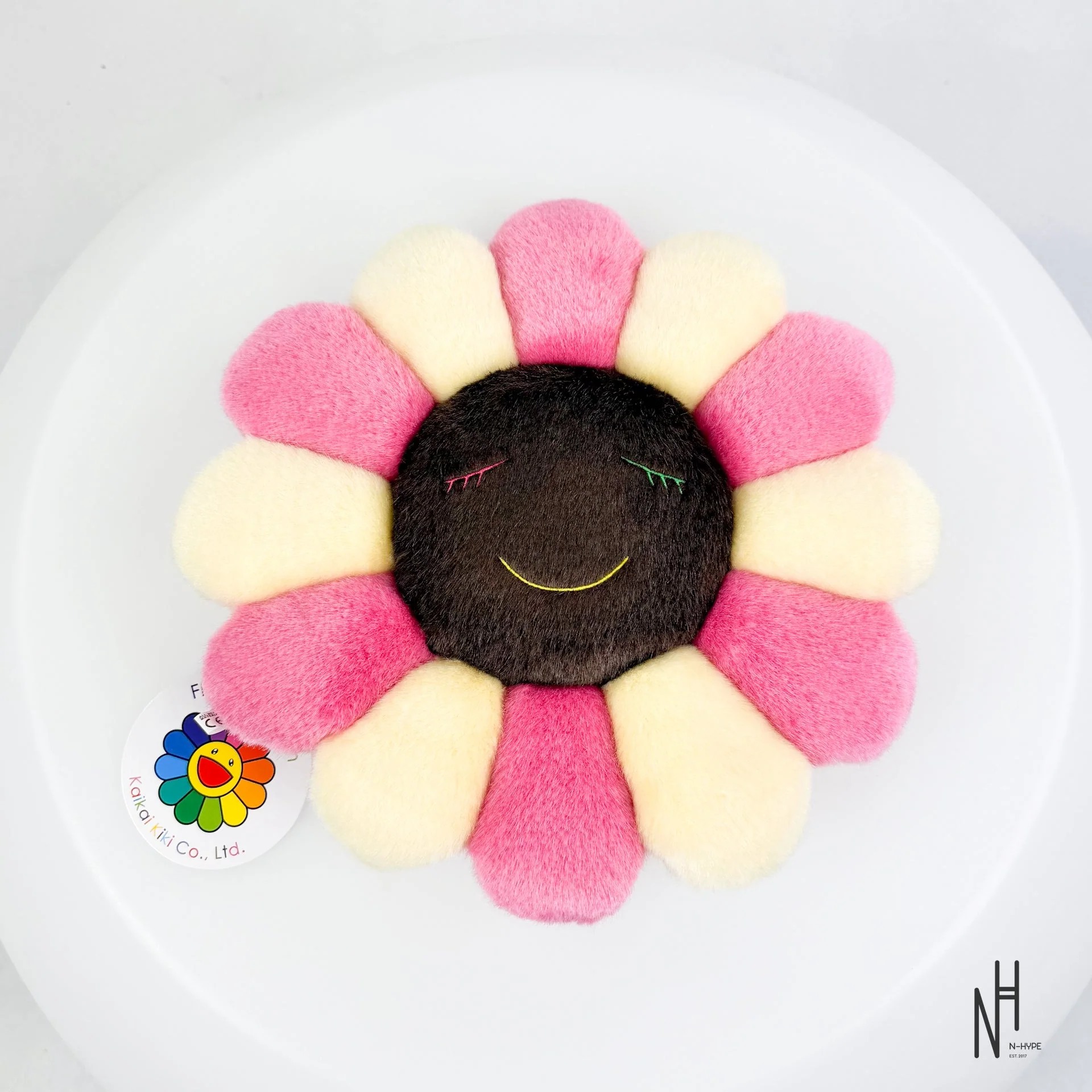 Takashi Murakami - Flower Pillow - Pink Ivory & Brown - Image 2