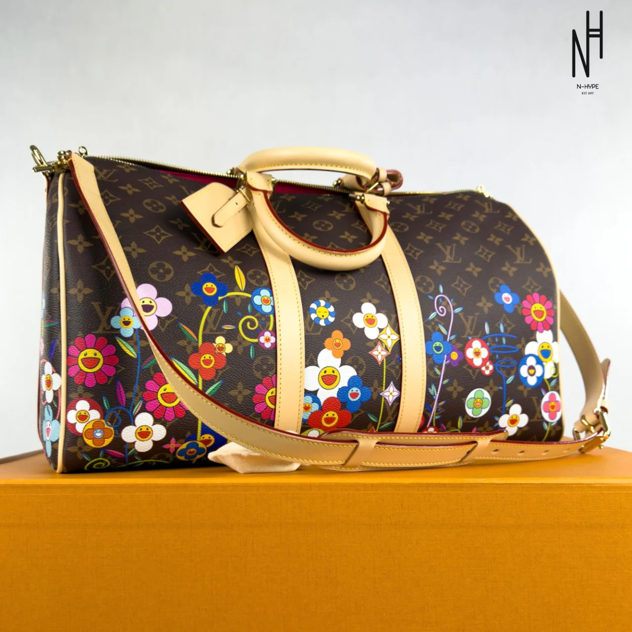 Takashi Murakami x Louis Vuitton Keepall Bandoulière 45 Monogram - Image 4