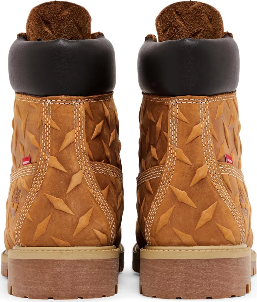 Timberland 6" Premium Waterproof Boot Supreme Diamond Plate Wheat - Image 3