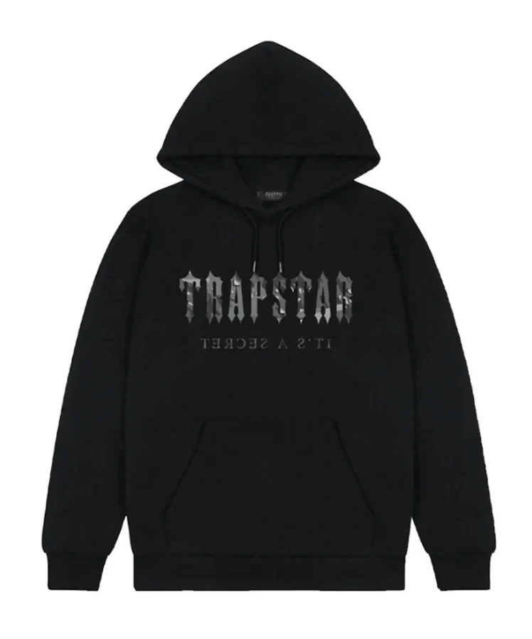 Trapstar Decoded Camo Hooded Tracksuit Blackout - Image 3