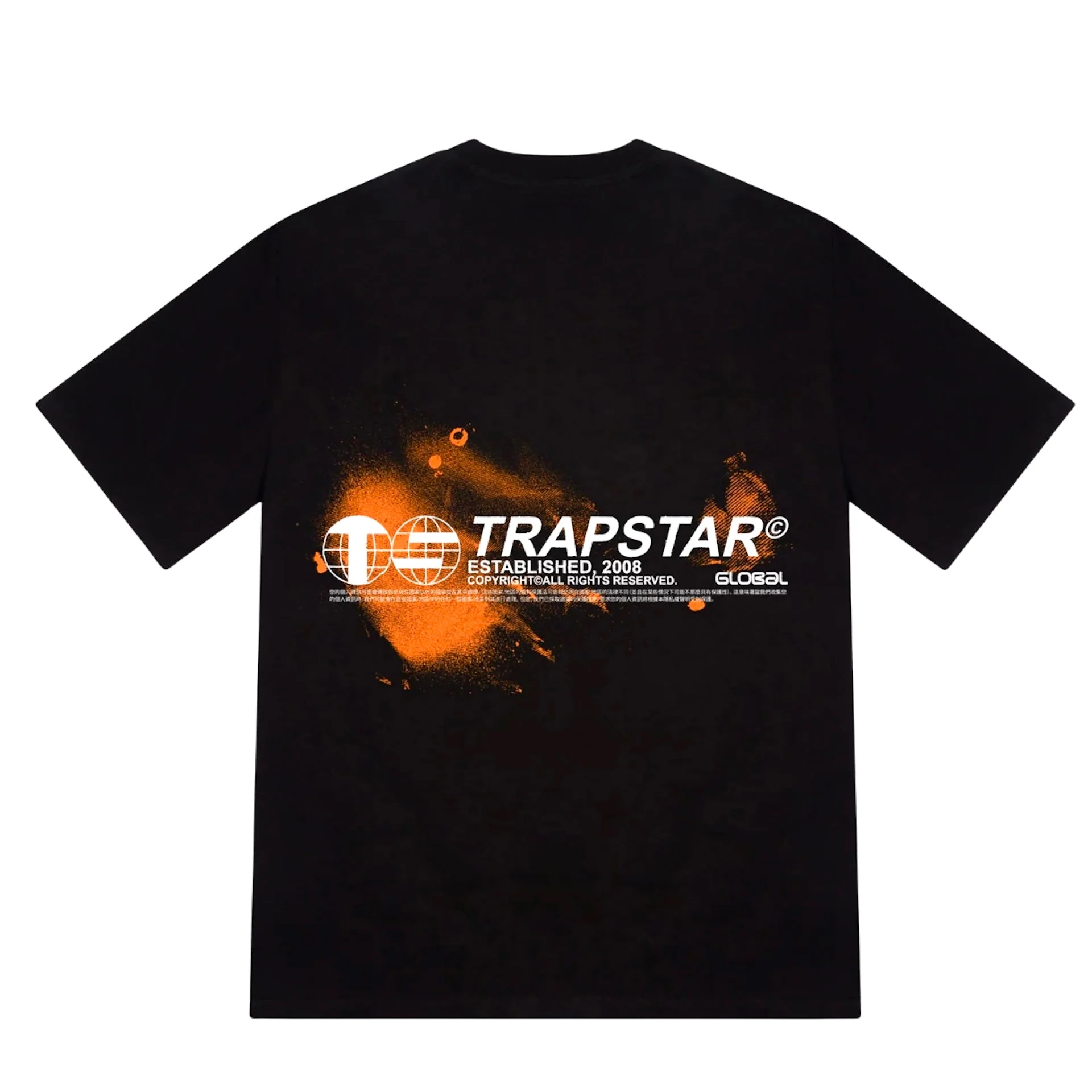 Trapstar Global Distribution Tee Black/Orange - Image 2