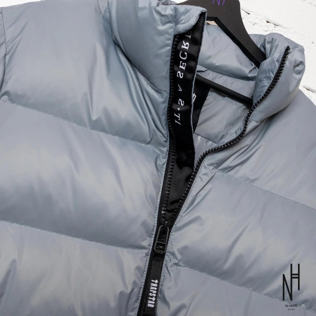 Trapstar It's A Secret Puffer Jacket Grey - Image 3
