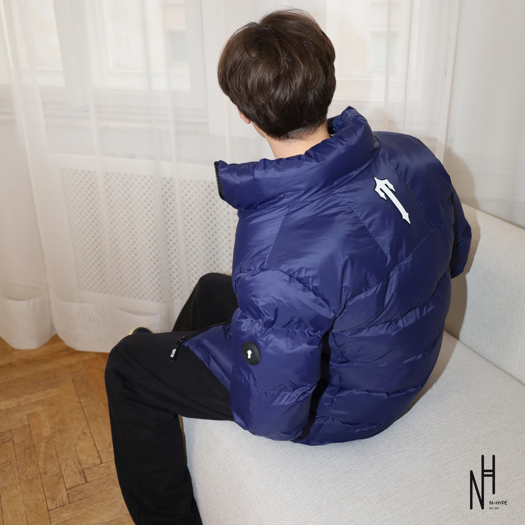 Trapstar It's A Secret Puffer Jacket Navy - Image 2