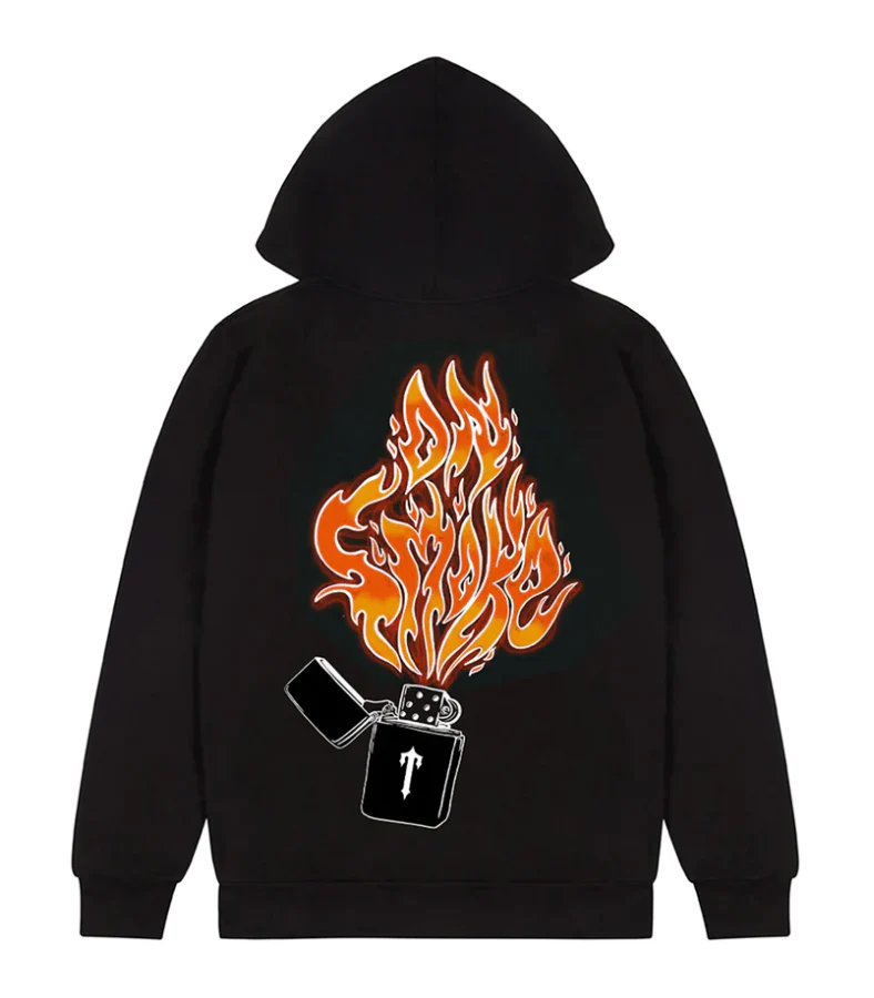 Trapstar On Smoke 2.1 Hoodie Black Orange - Image 2