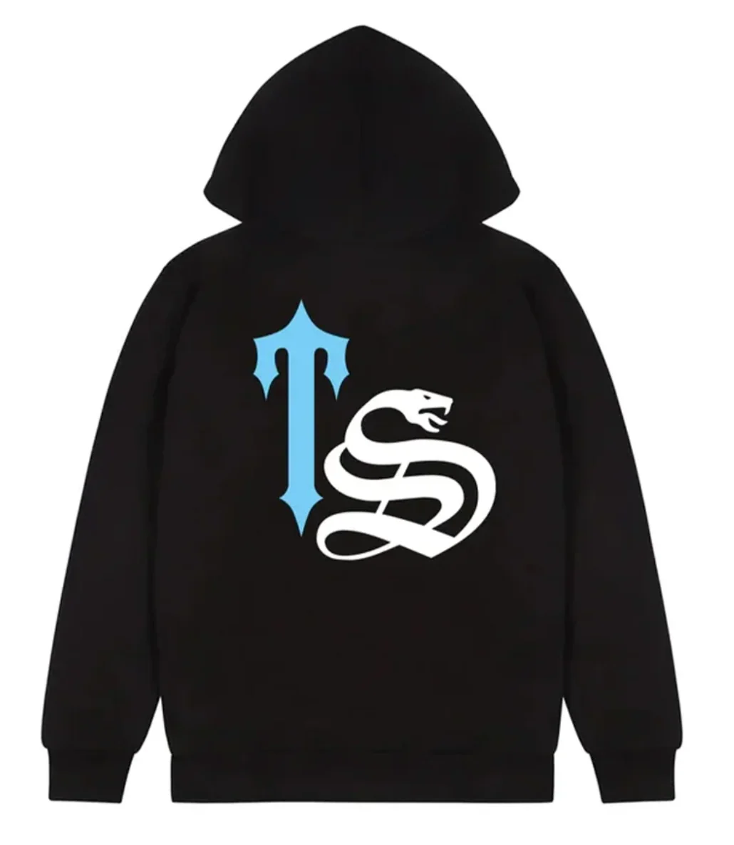 Trapstar Script 2.0 Hoodie Black Teal - Image 2