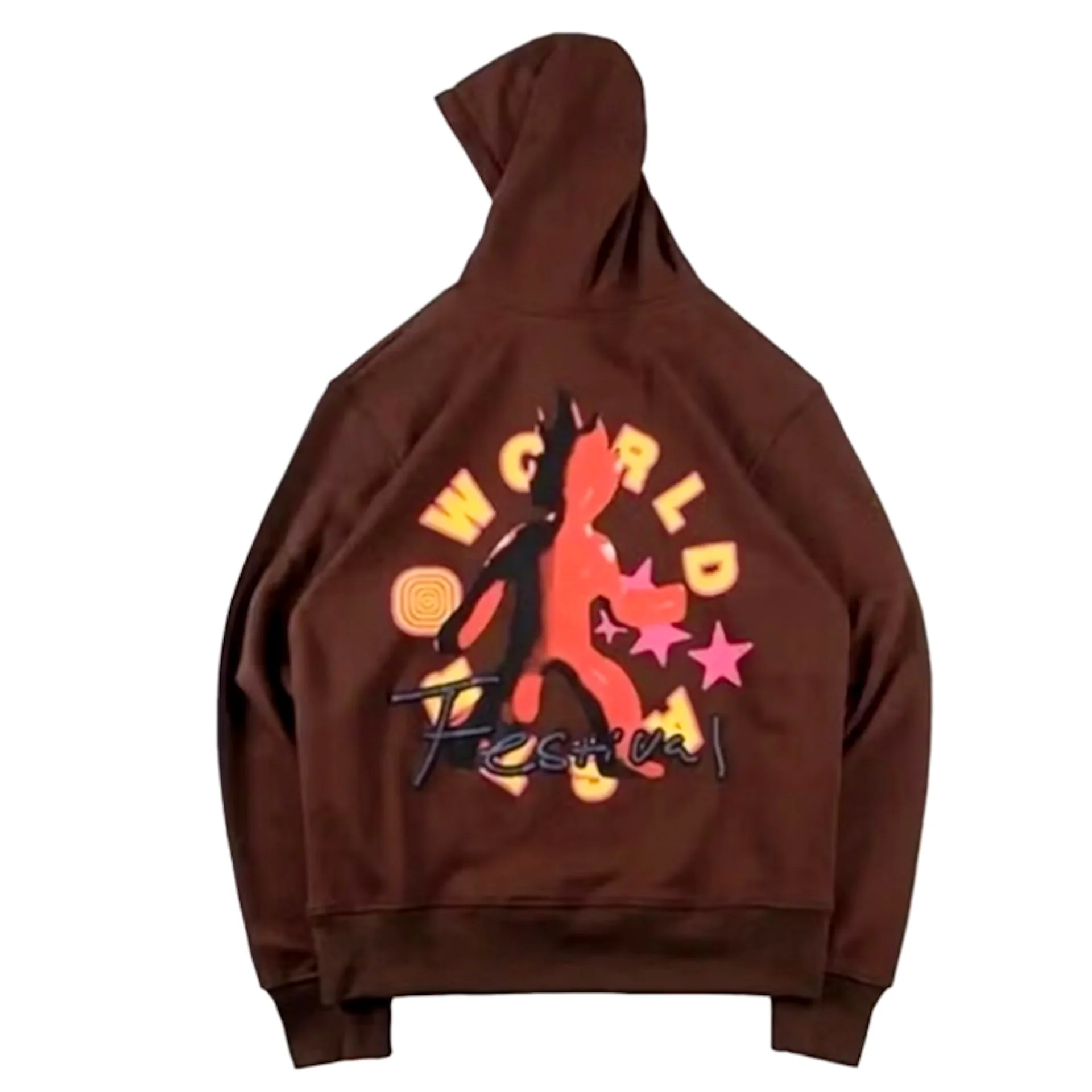 Travis Scott Astrofest Flame Guy Hoodie Brown - Image 2
