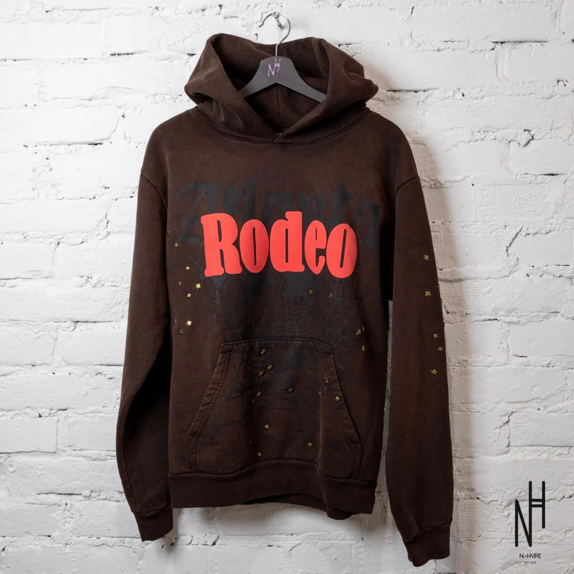Travis Scott Cactus Jack x Sp5der Days Before Rodeo Hoodie Brown - Image 3