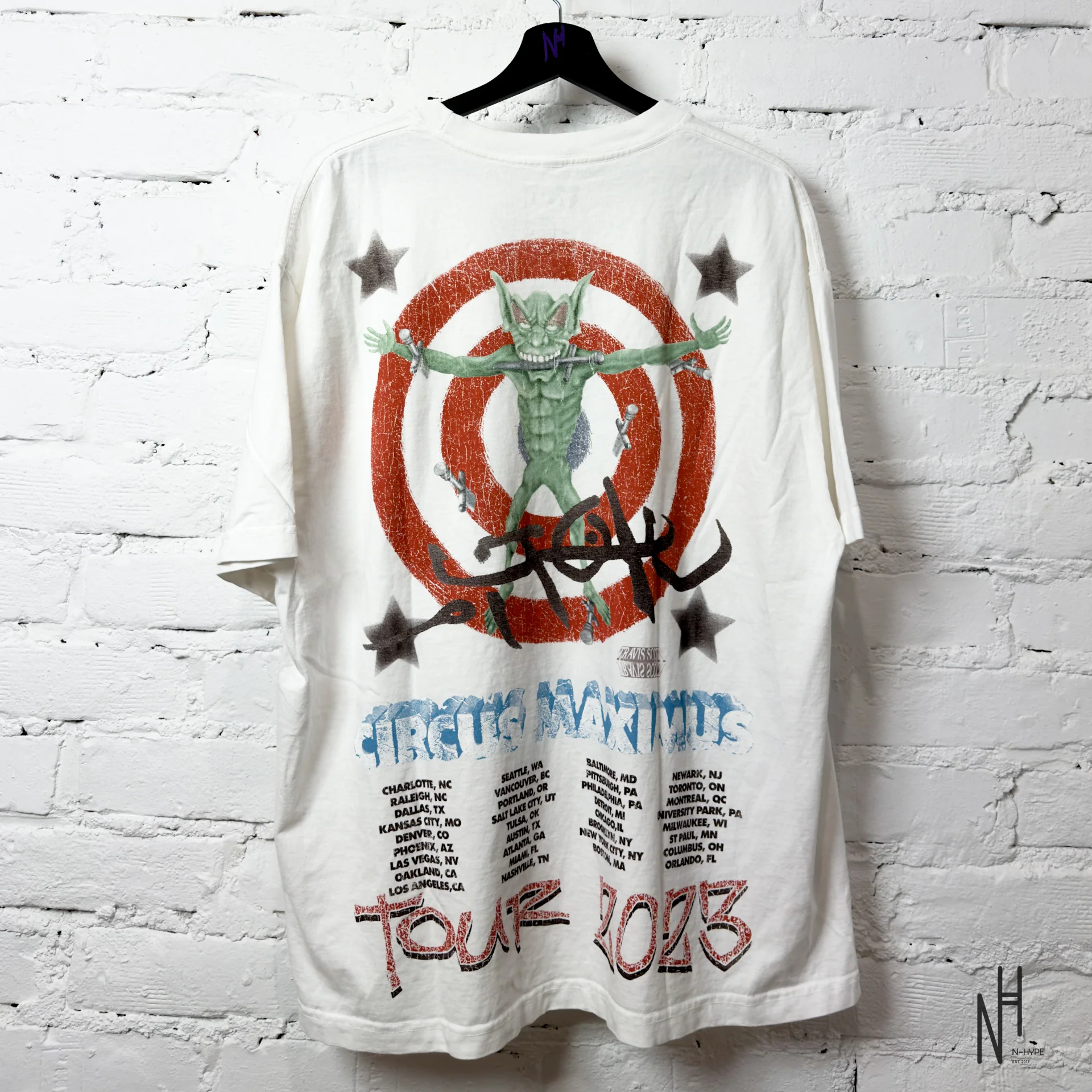 Travis Scott Utopia Circus Maximus 2023 Tour III Tee White - Image 2
