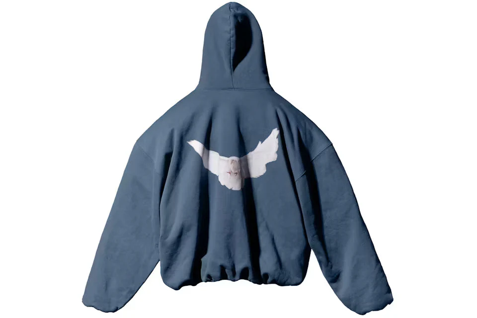 Yeezy Gap Engineered by Balenciaga Dove Hoodie Dark Blue - Image 2