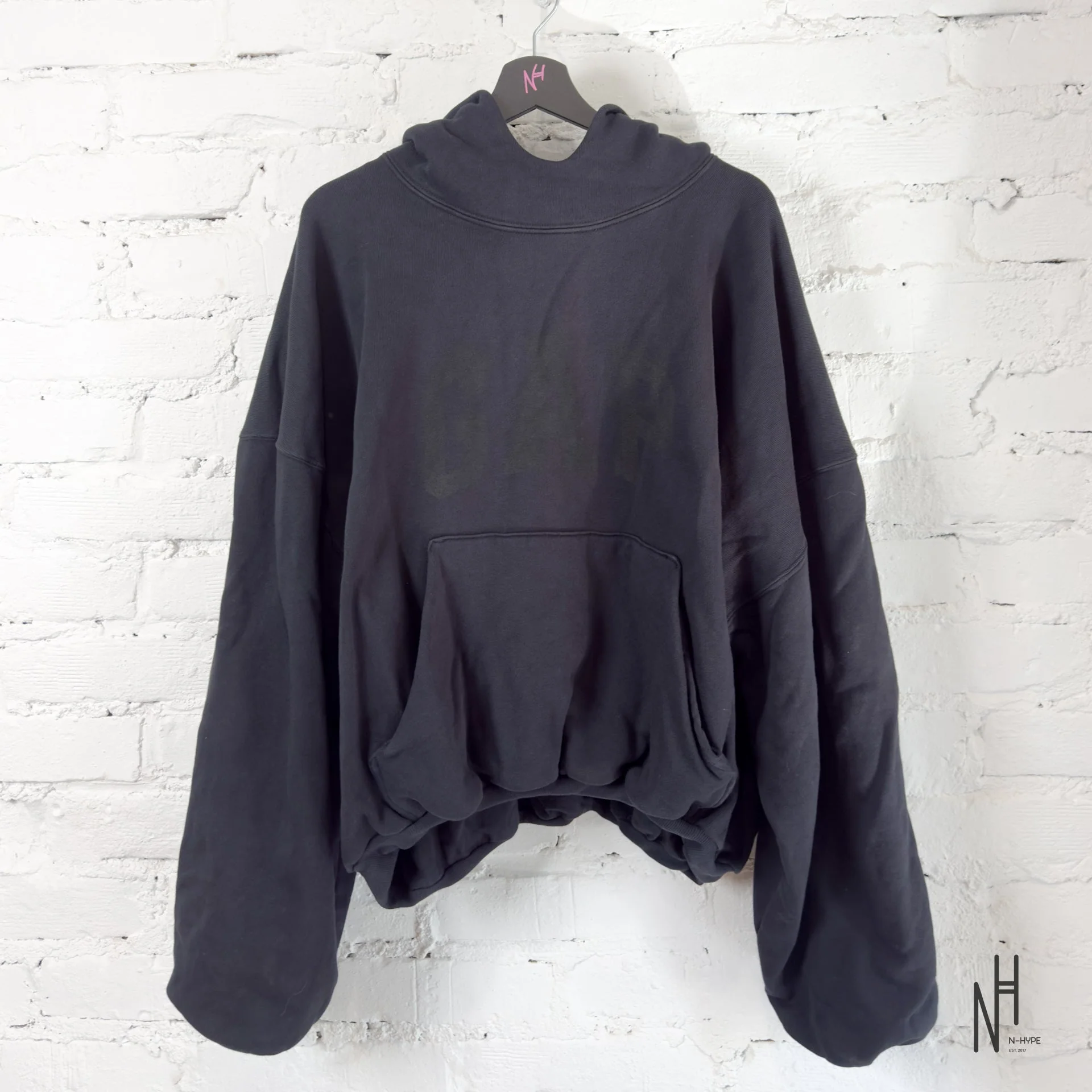 Yeezy Gap Engineered By Balenciaga Dove Hoodie Washed Black Los Angeles Archives Used