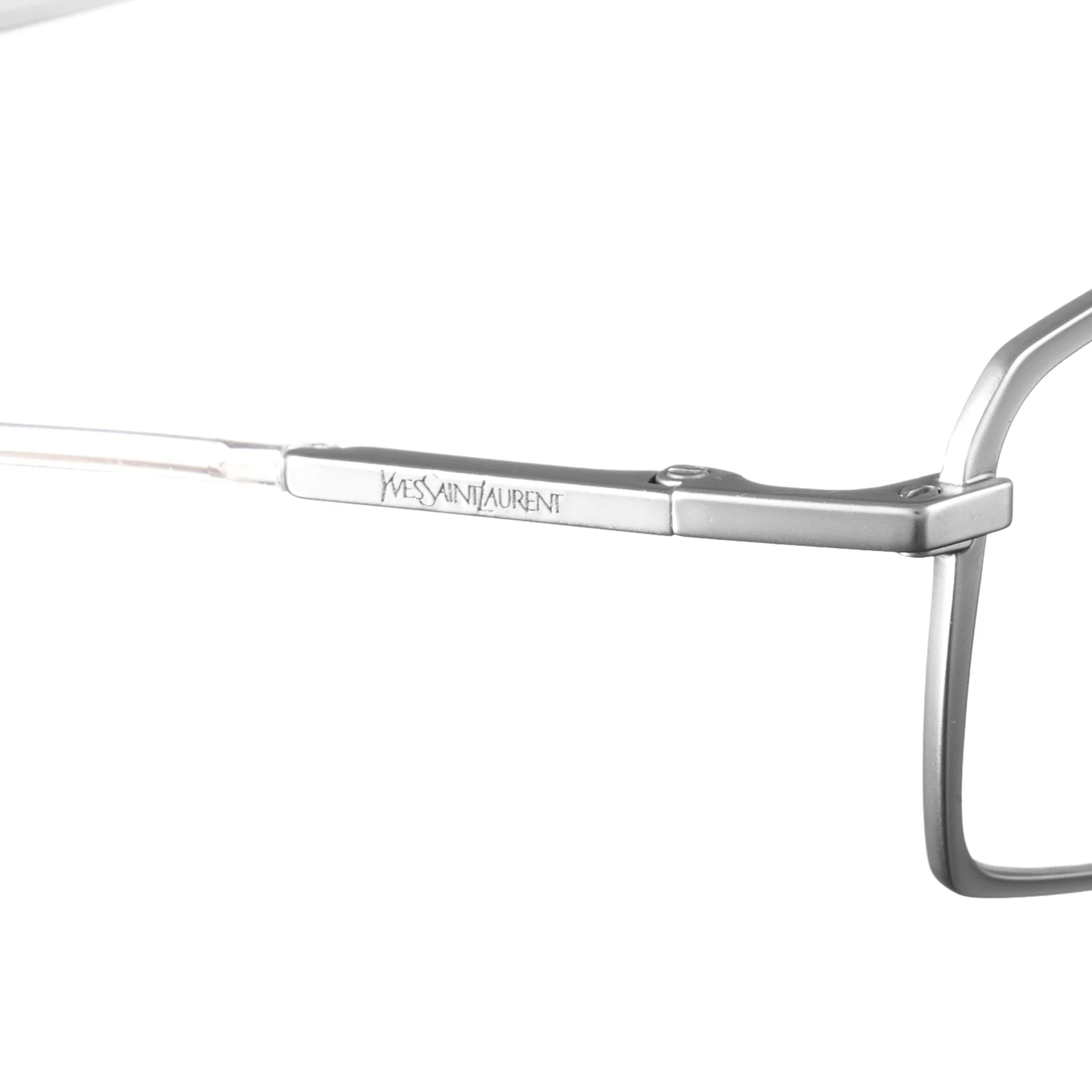Yves Saint Laurent 00s Metallic Thin Glasses - Image 3
