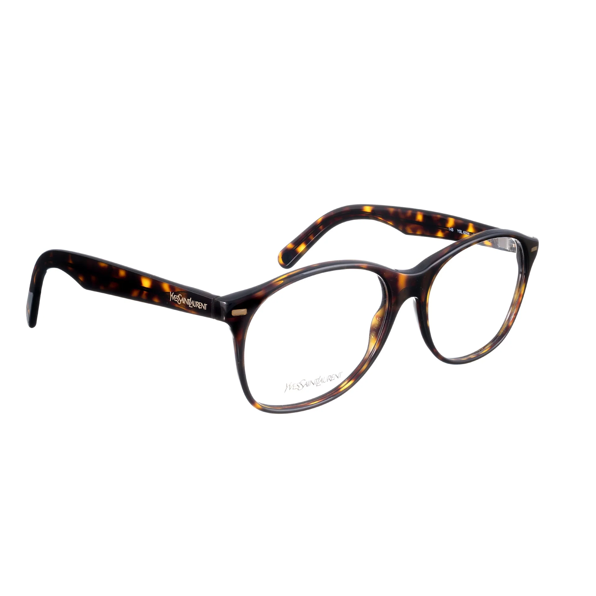 Yves Saint Laurent 00s Oversized Nerd Havana Glasses - Image 2